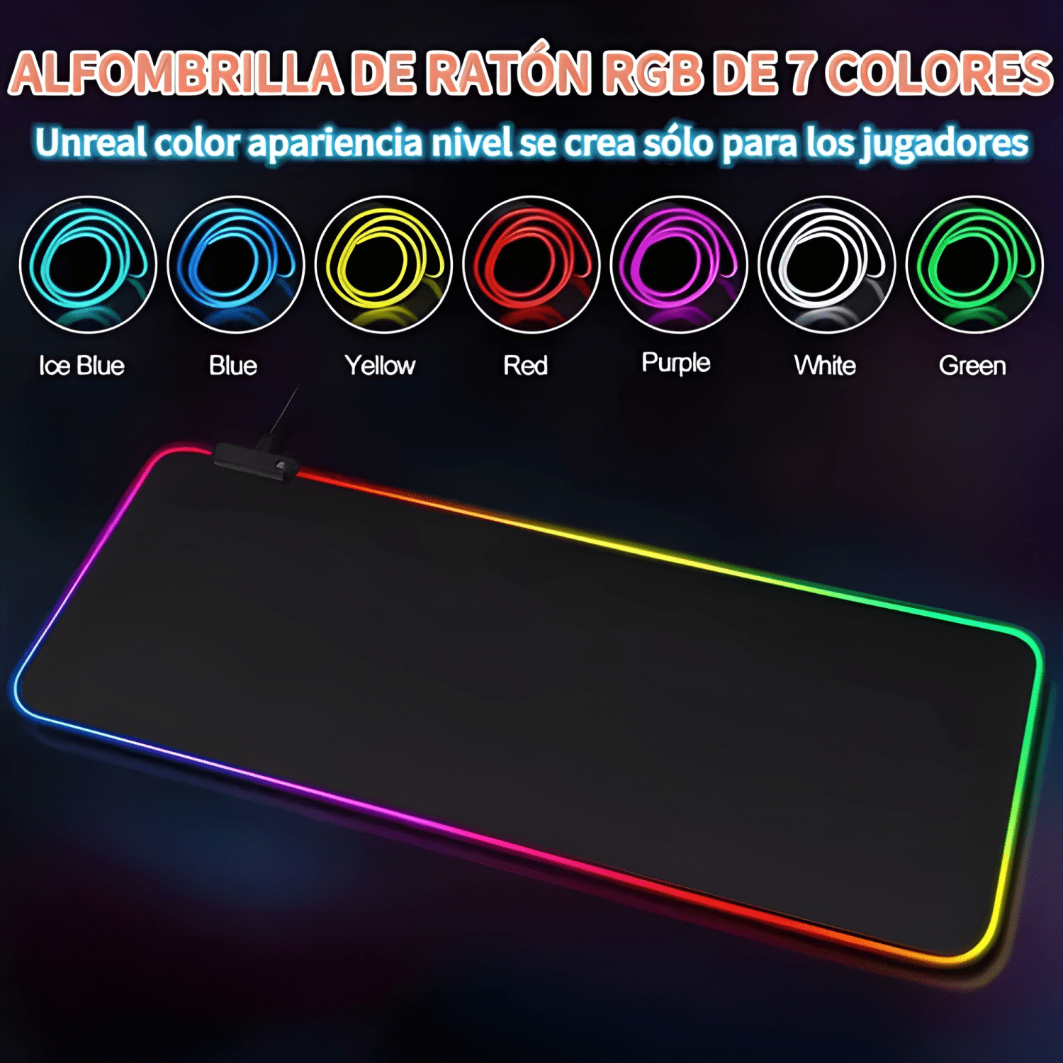 Rgb Mouse Pad Gamer Alfombrilla con Luz 30*80 Max-3