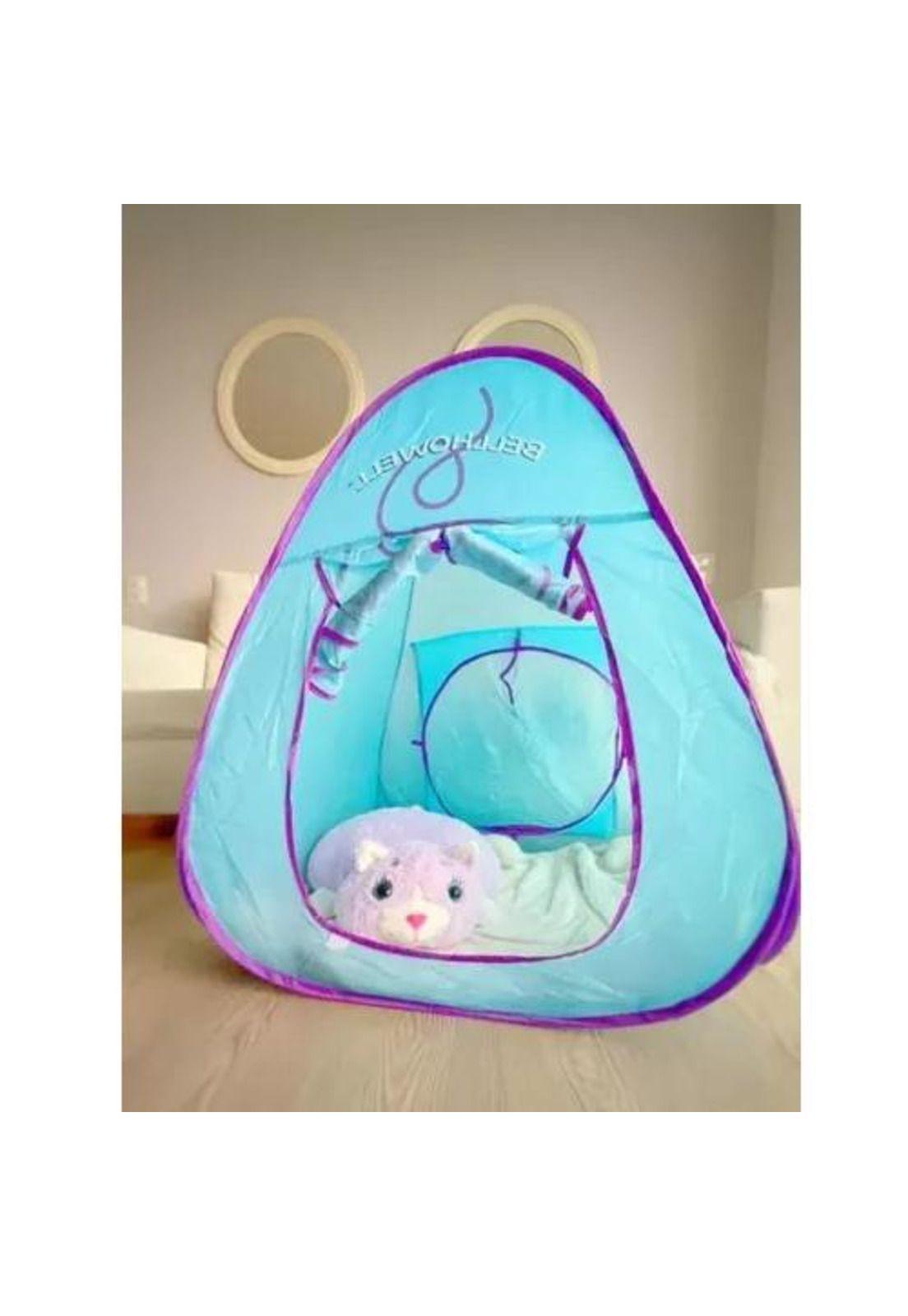 Carpa 3 en 1 Peluche Casa para Niñas y Niños - Carpa Plegable Color Morado-1
