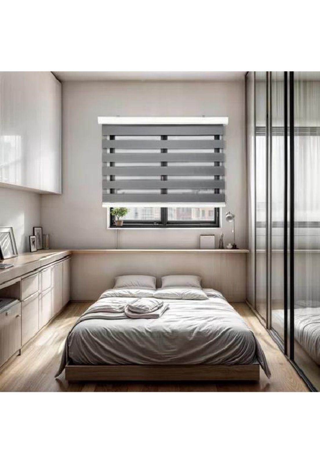 Cortina Roller Duo Zebra Día Noche 150x200cm Gris-5
