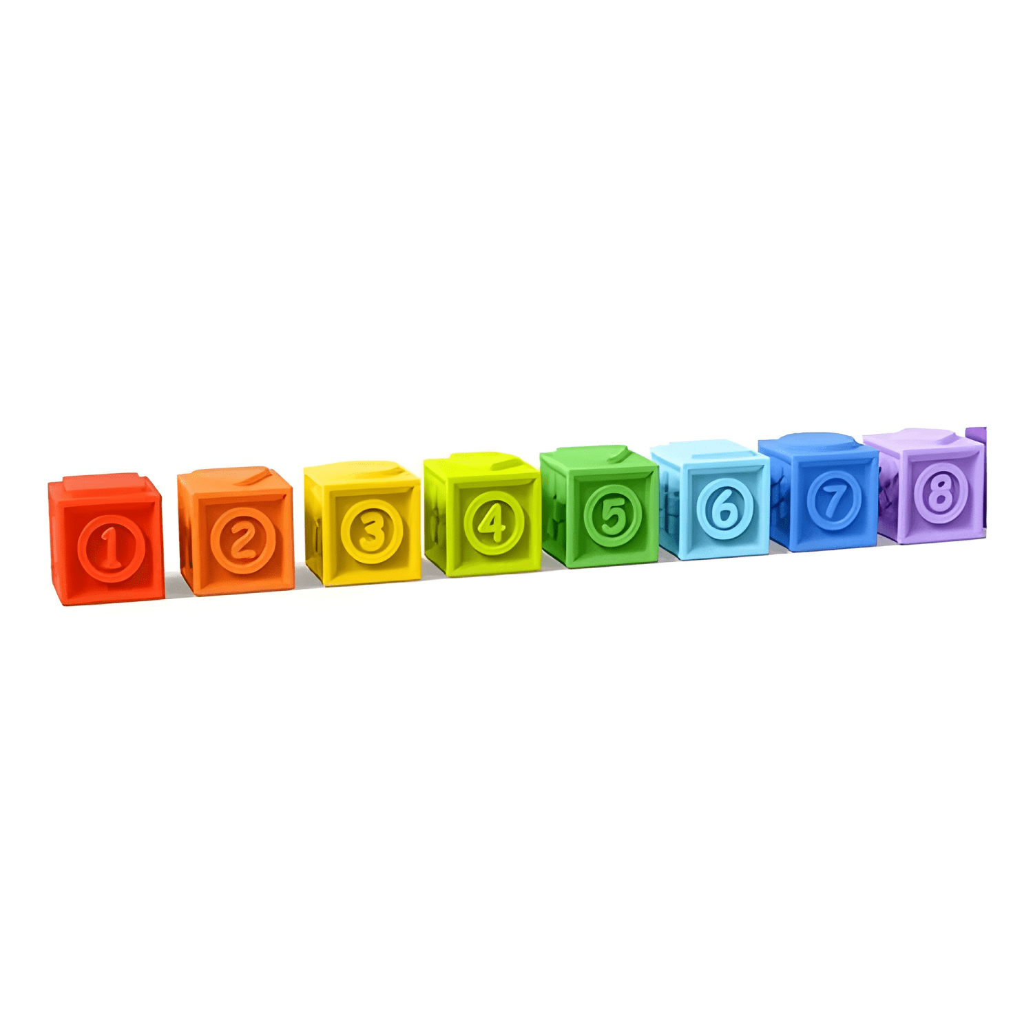 Juguete de 8 cubos de bebés apilable montessori silicona-3