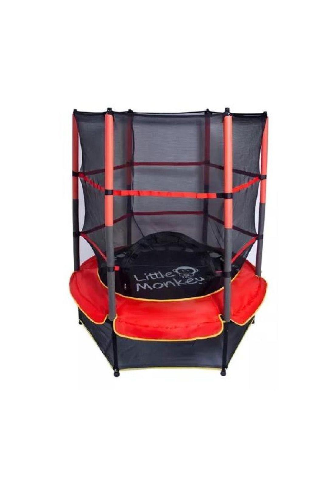 Cama elástica 1.4 m niños malla protectora cobertor negro-2