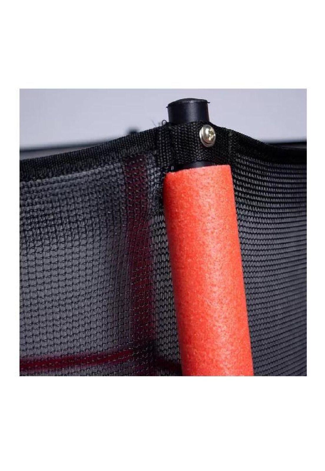 Cama elástica 1.4 m niños malla protectora cobertor negro-3