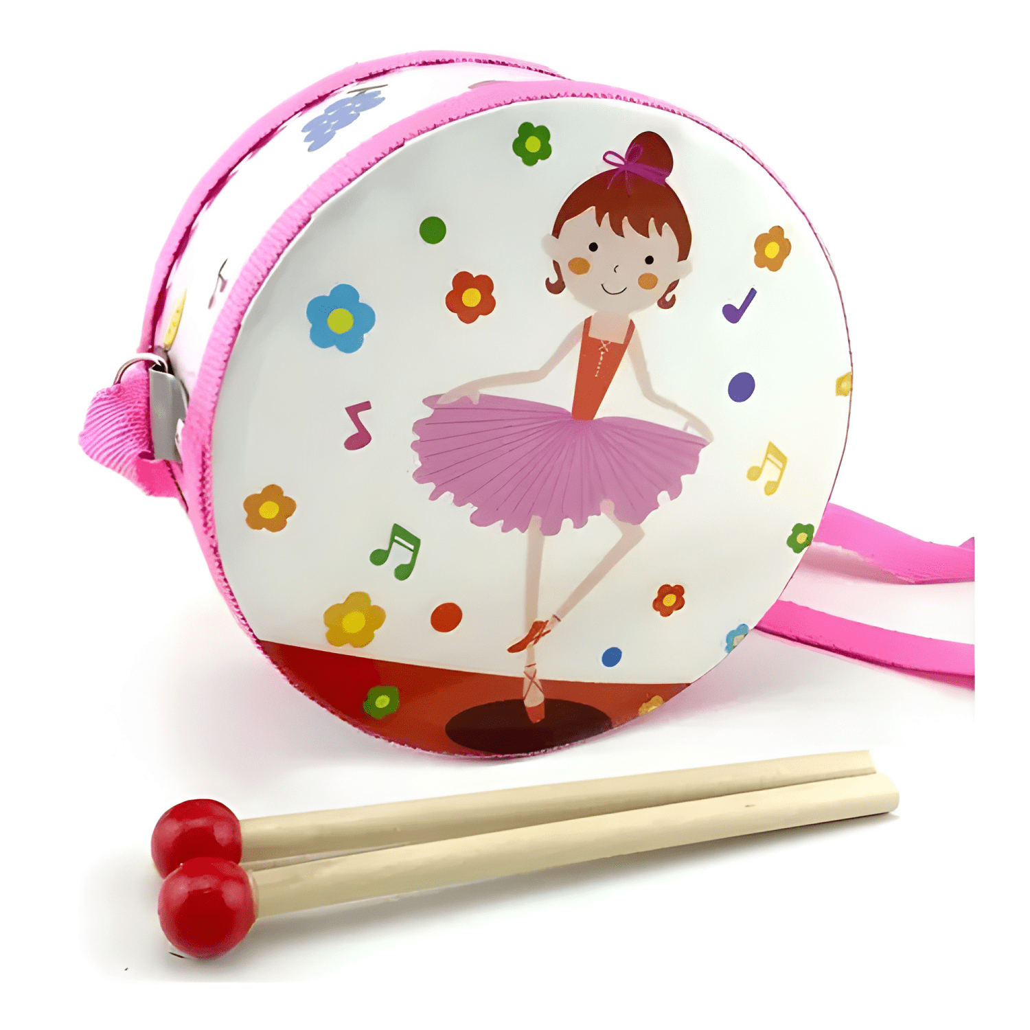 Tambor musical madera para niños y bebés-3