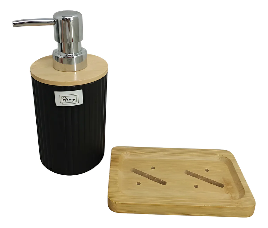 Set Dispensador Y Jabonera De Baño Color Mod 57-0