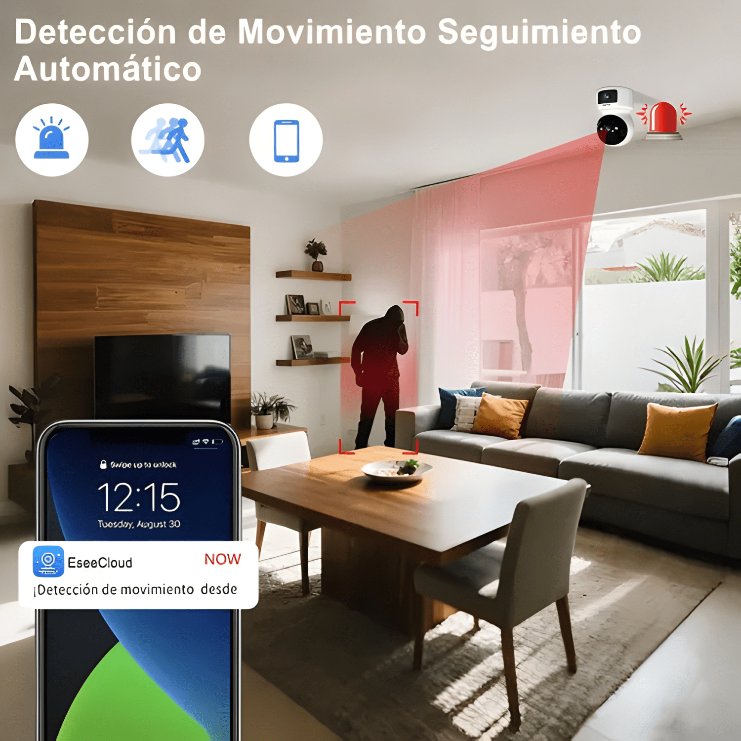 2nlf® 5g Cámara de Seguridad Wifi Ip 360° Doble Pantalla-1