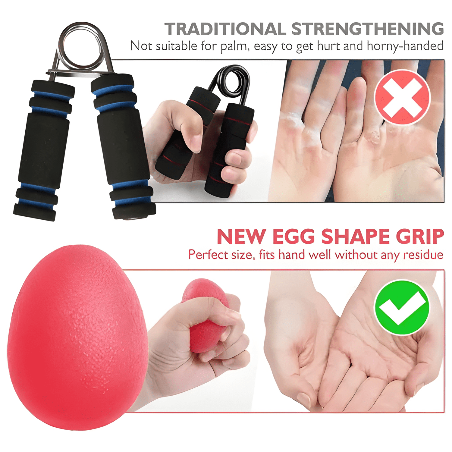 Entrenador de fuerza de agarre de mano,3pcs pelota squeezers-1