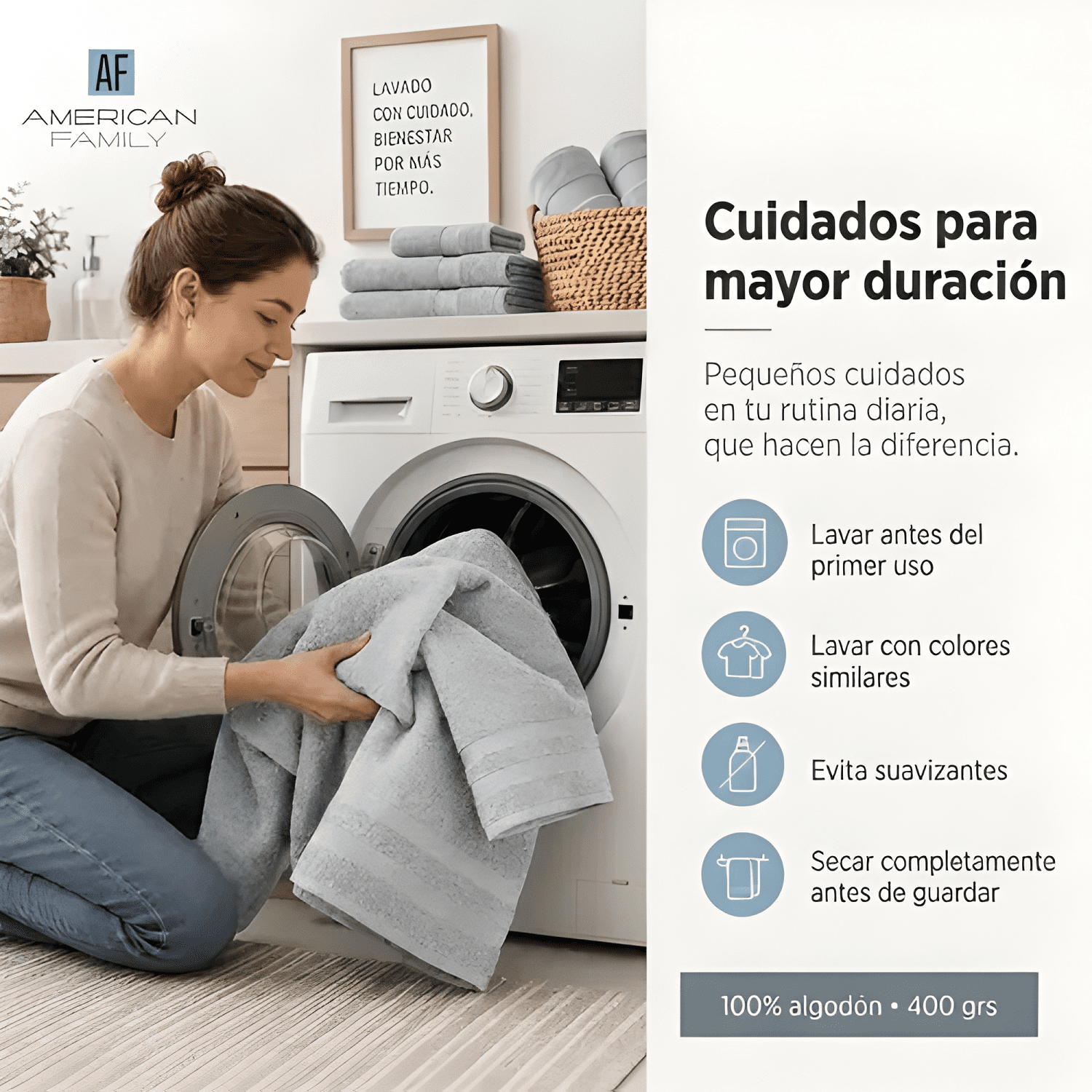 Juego 4 toallas de bano de algodon 400gr grandes cannon af-2