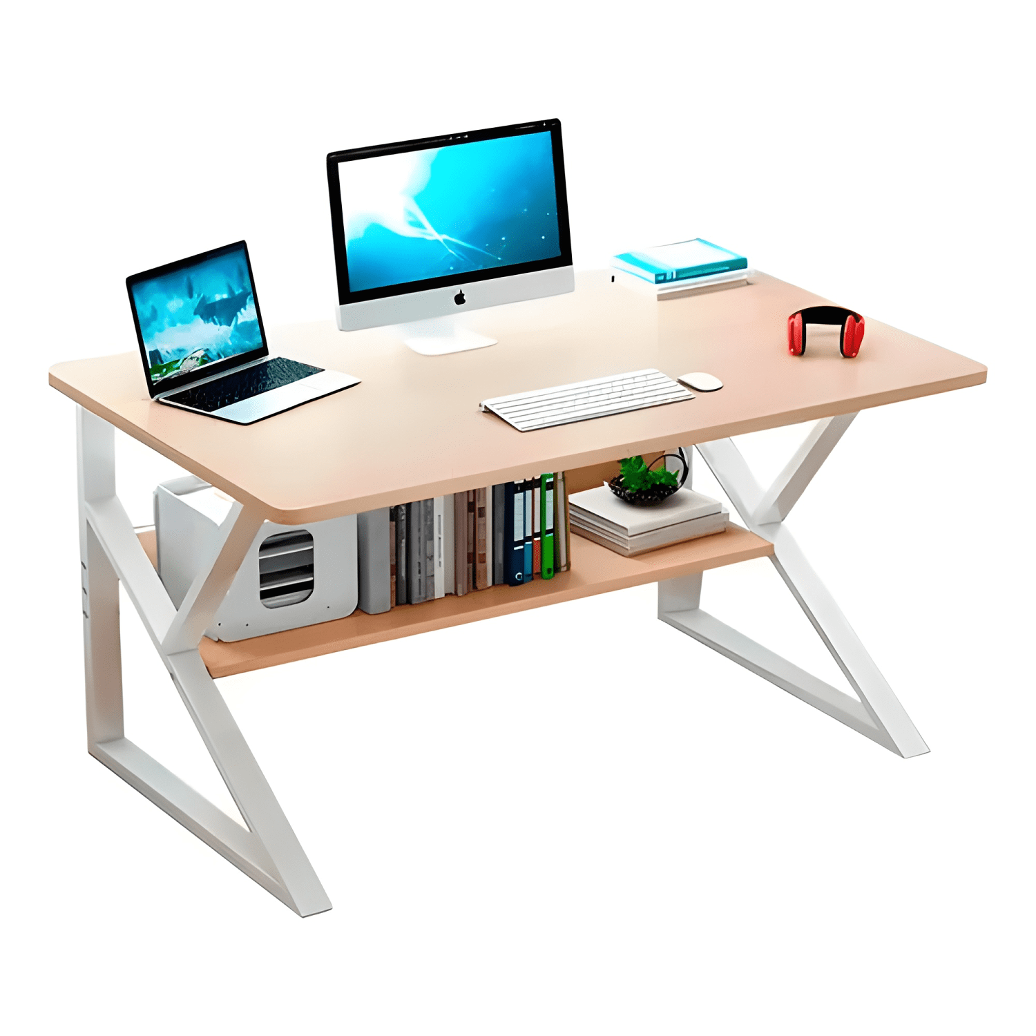 Mesa escritorio de metal moderna compacta y resistente #2-0