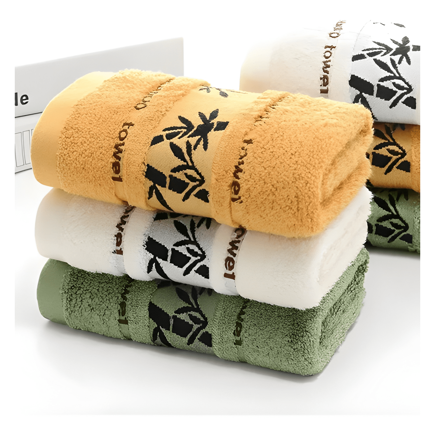Set 6 toalla de baño algodón bamboo súper suaves 140*70cm-0