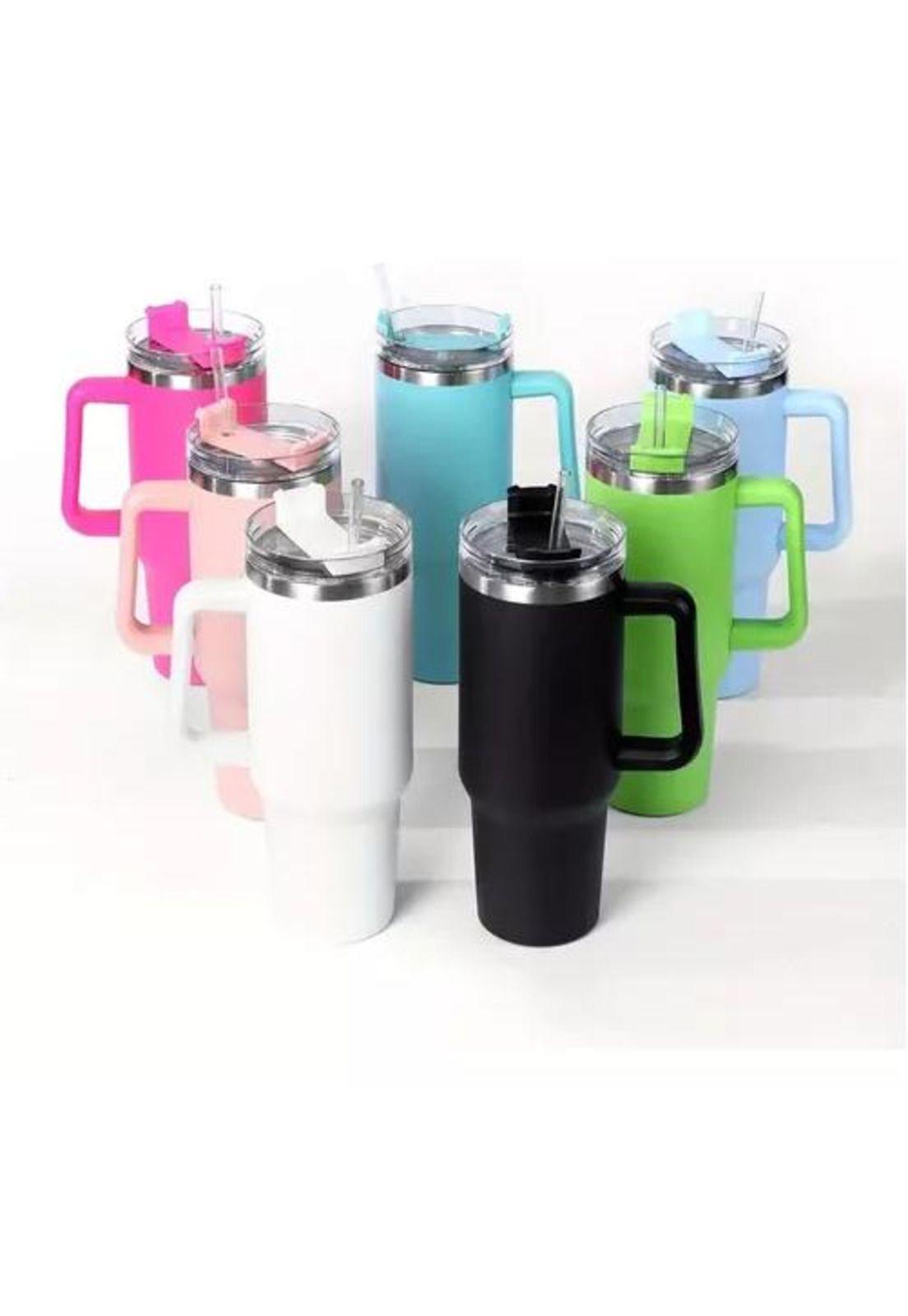 Vaso Mug Termo Térmico - 1.2 Litros, Acero Inoxidable, Frío y Calor, Color Blanco-2