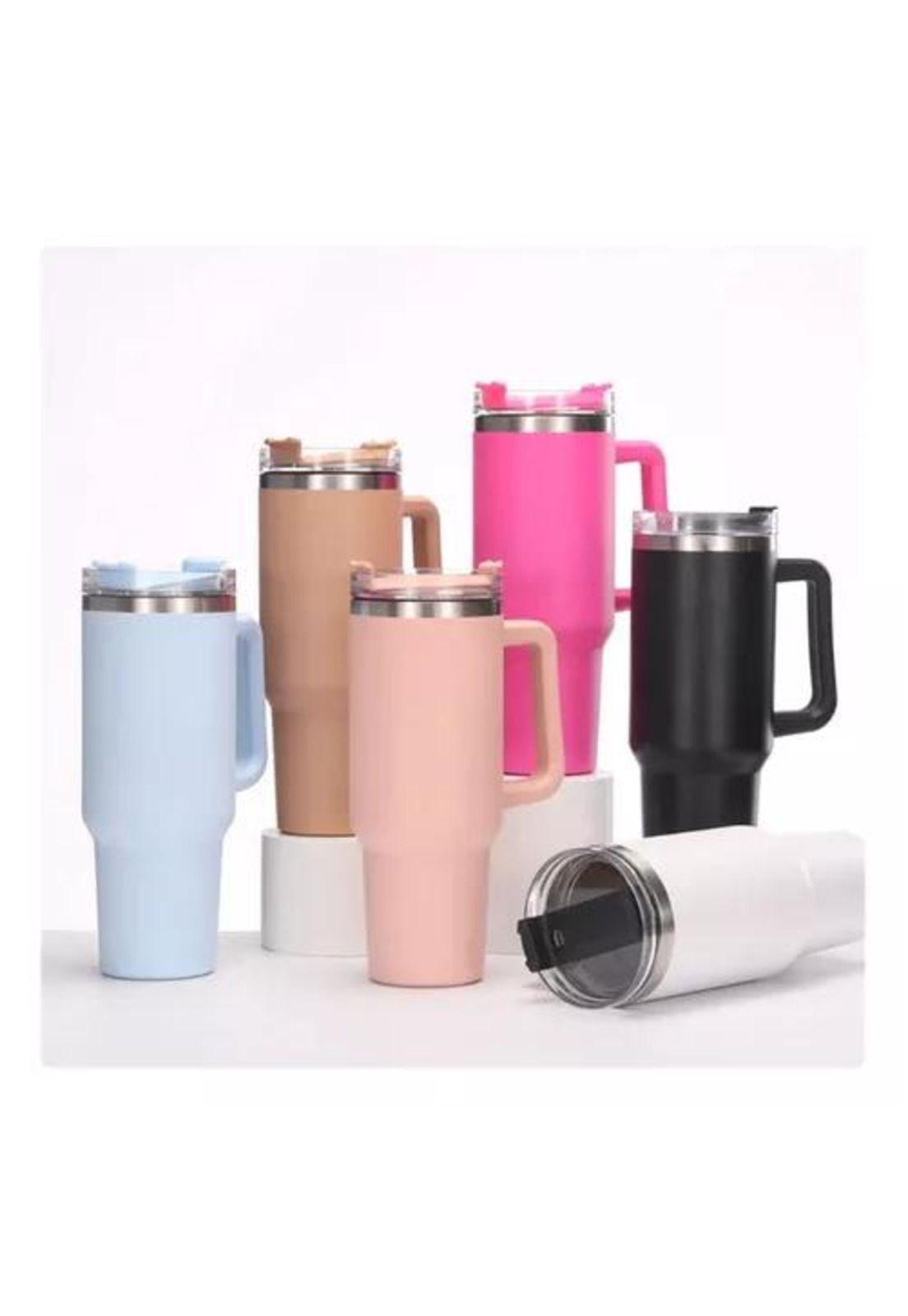 Vaso Mug Termo Térmico - 1.2 Litros, Acero Inoxidable, Frío y Calor, Color Blanco-5