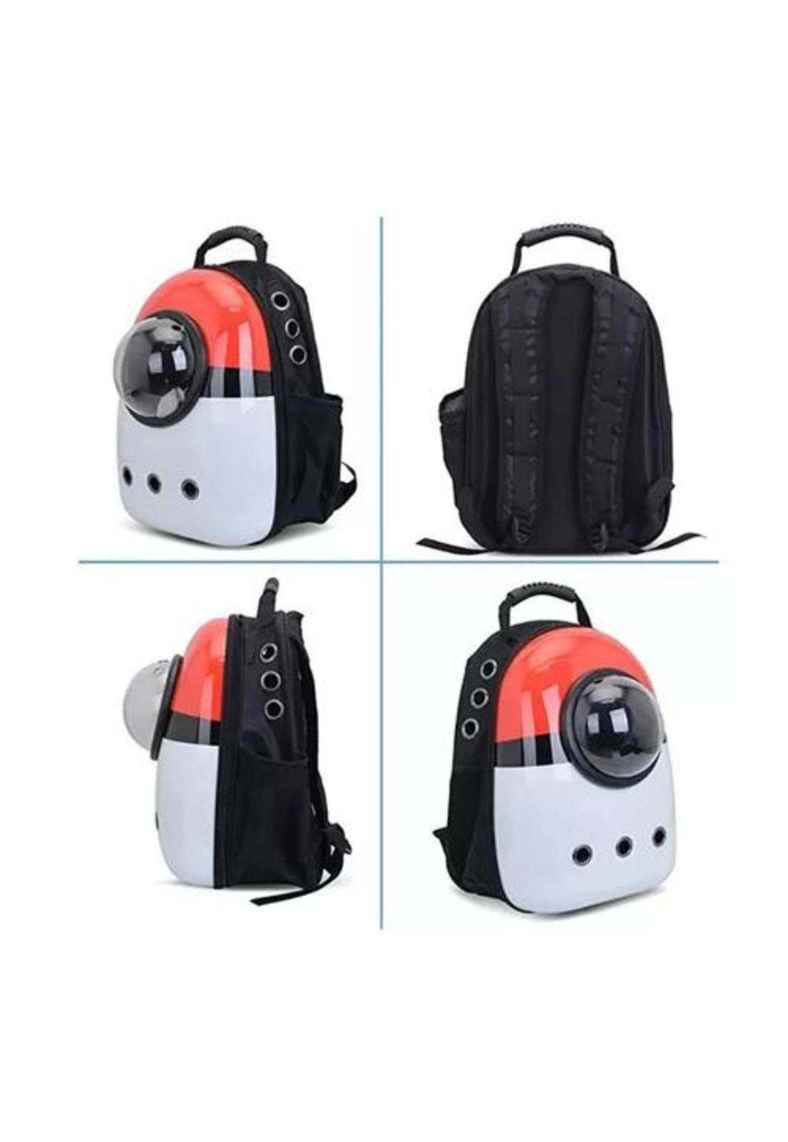 Mochila bolso ojo transparente para mascotas perro y gato multicolor-2