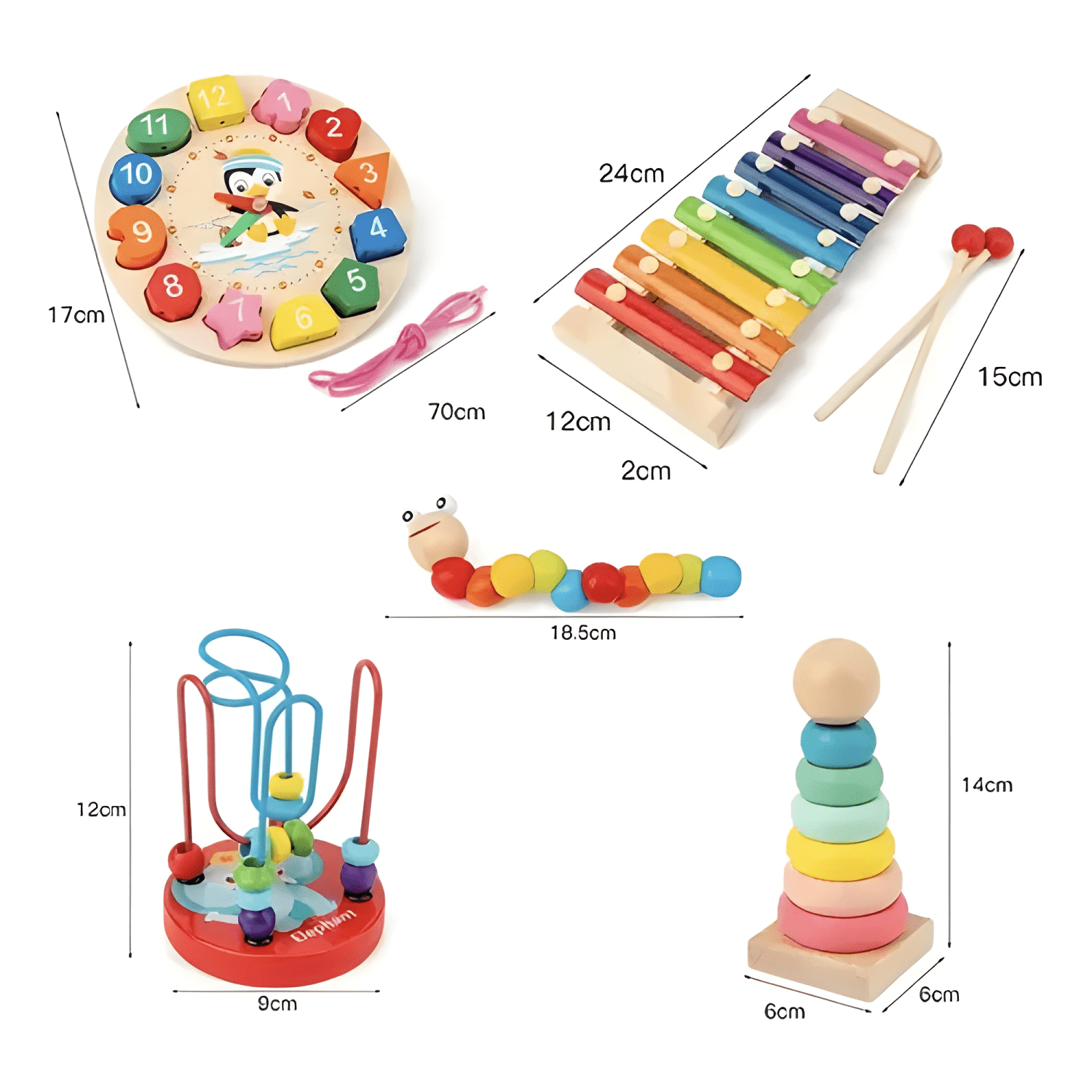 5Pcs juego didáctico sensorial bebé estimulación temprana #1-1