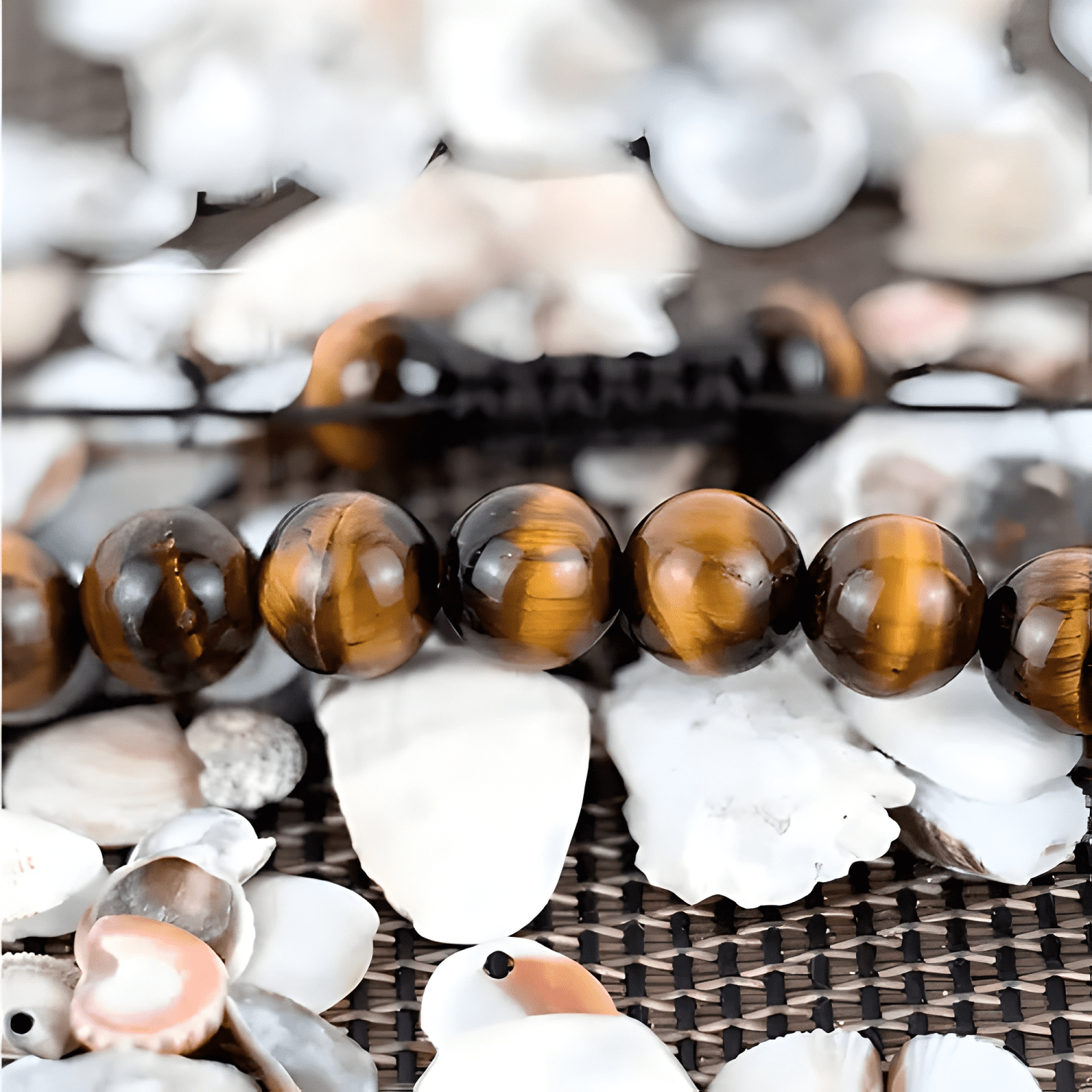Pulsera ojo de tigre ajustable piedra natural unisex para-4