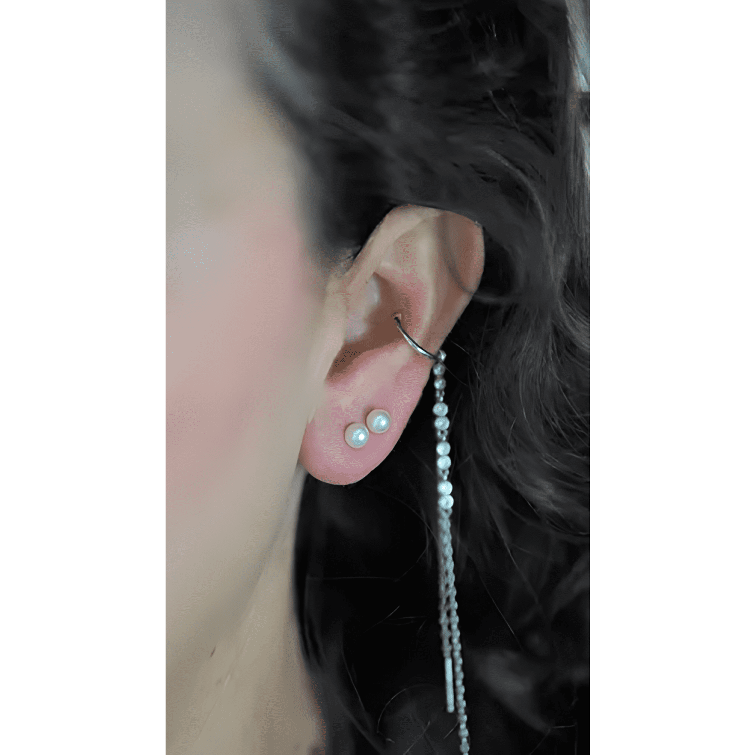 Aros Sascha Perla 5mm Titanio G23 Astm F136 20g Blanco #4-2