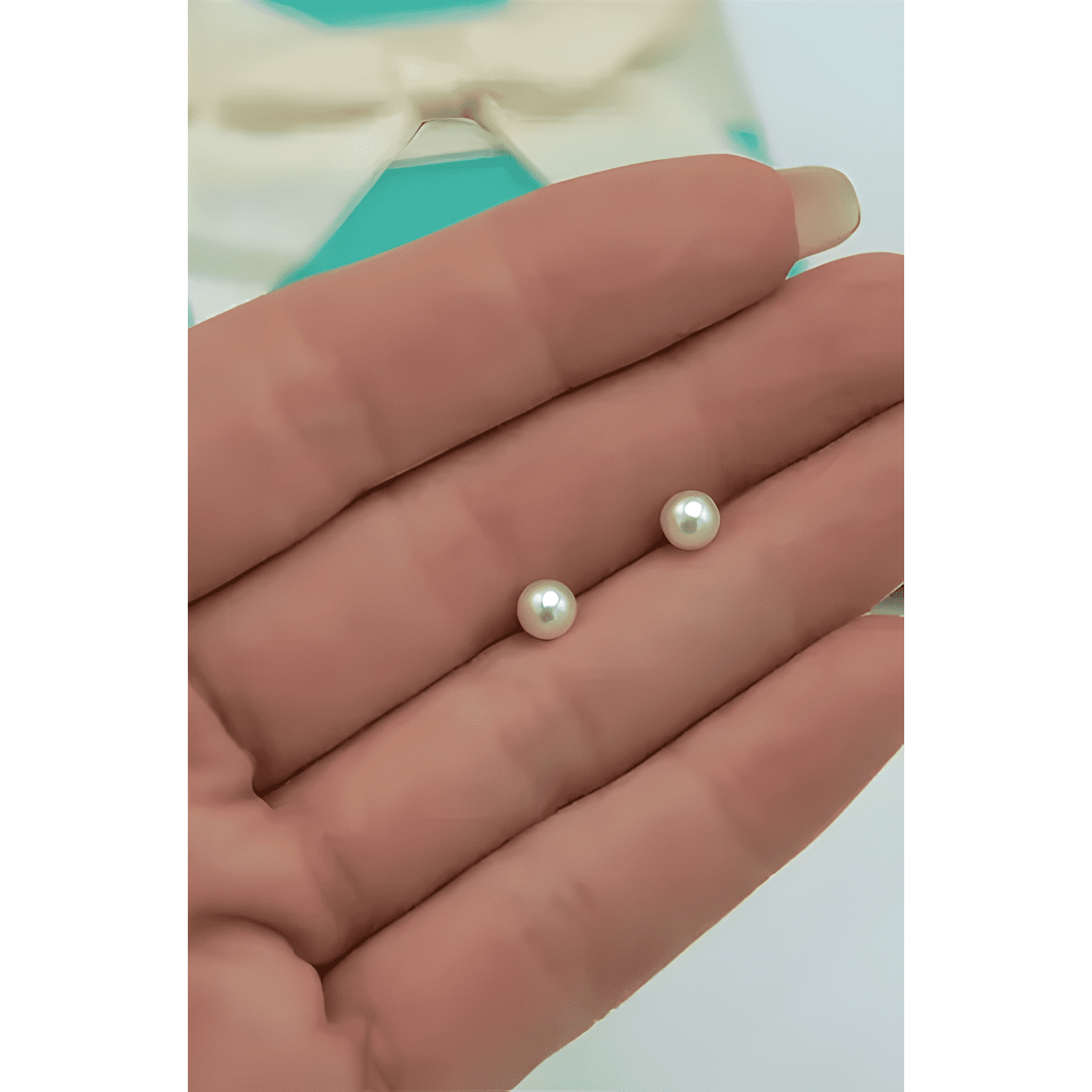 Aros Sascha Perla 5mm Titanio G23 Astm F136 20g Blanco #4-4