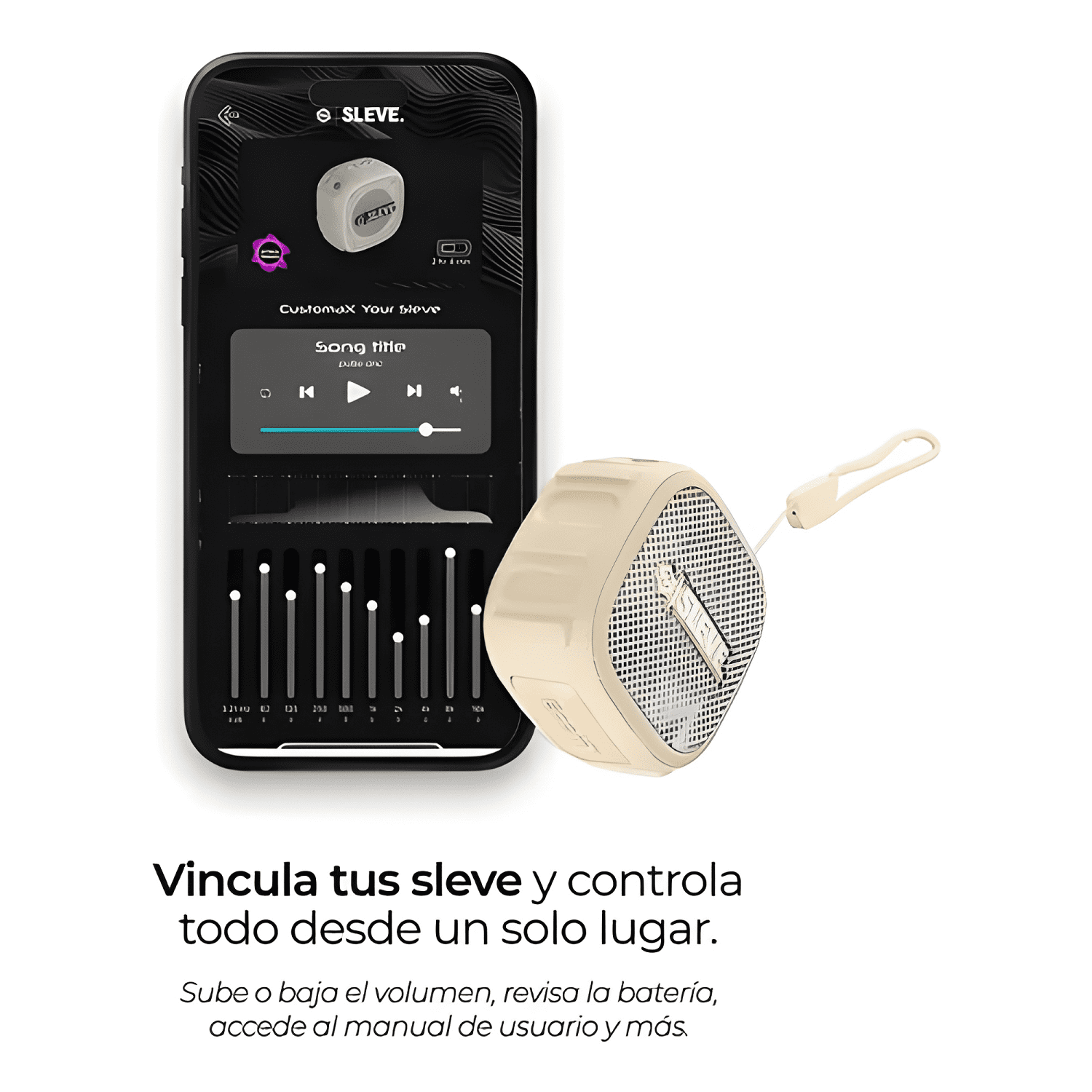 Parlante bluetooth boom mini Crema #14-1