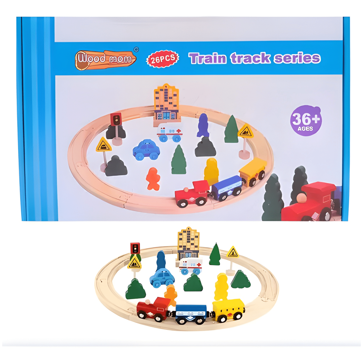 Pista tren infantil madera didáctico para armar-0
