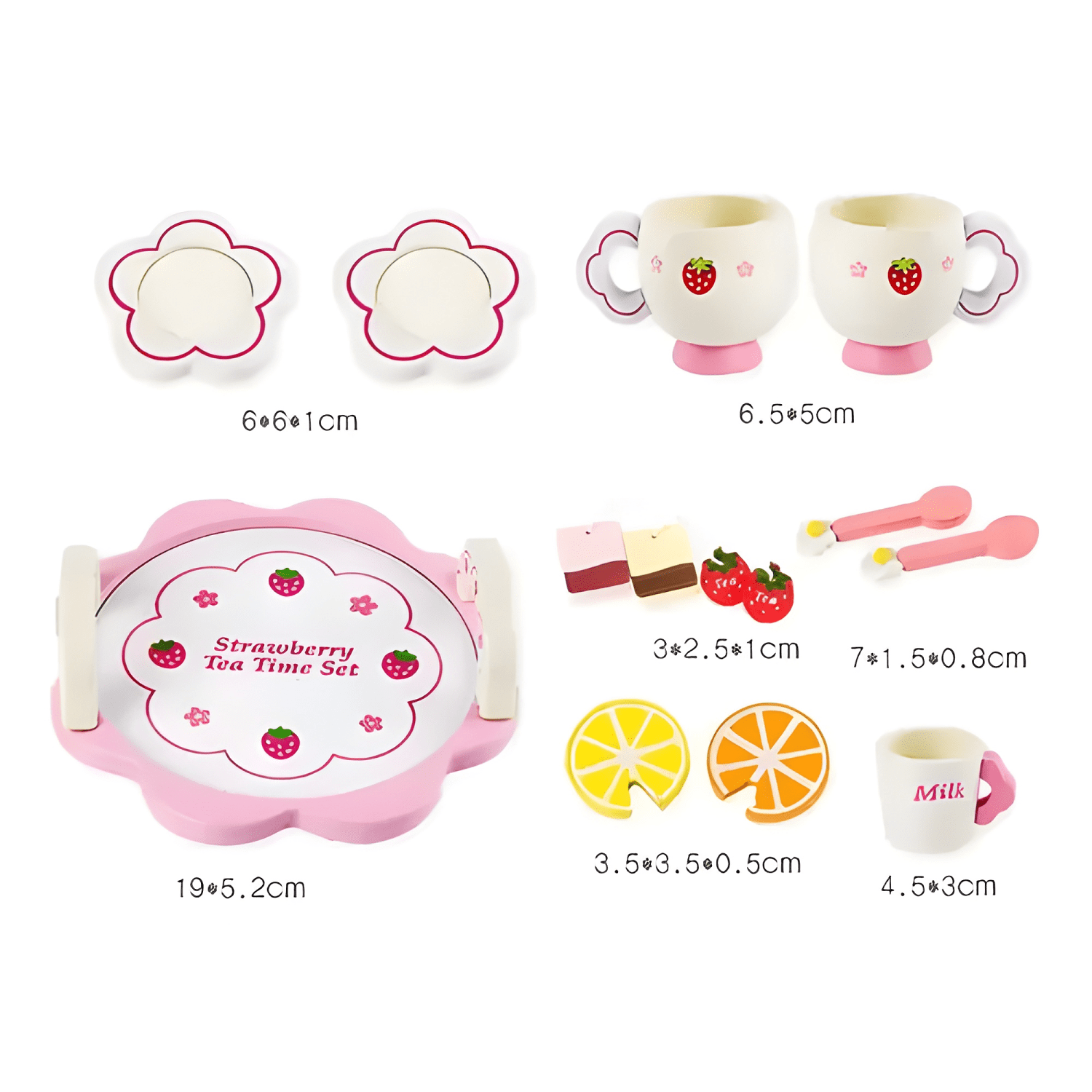 Set de tazas de té de madera juego didáctico niños-3