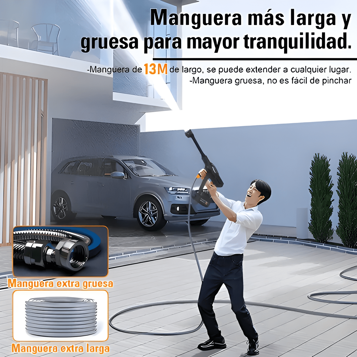 Inalámbrica Hidrolavadora/pistola Lavado Coche 2 Pilas #2-4