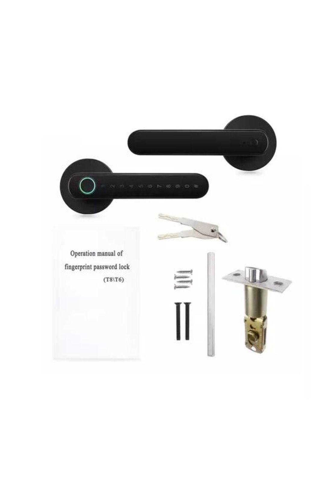 Cerradura Inteligente Bluetooth Huella Digital App Negra-5