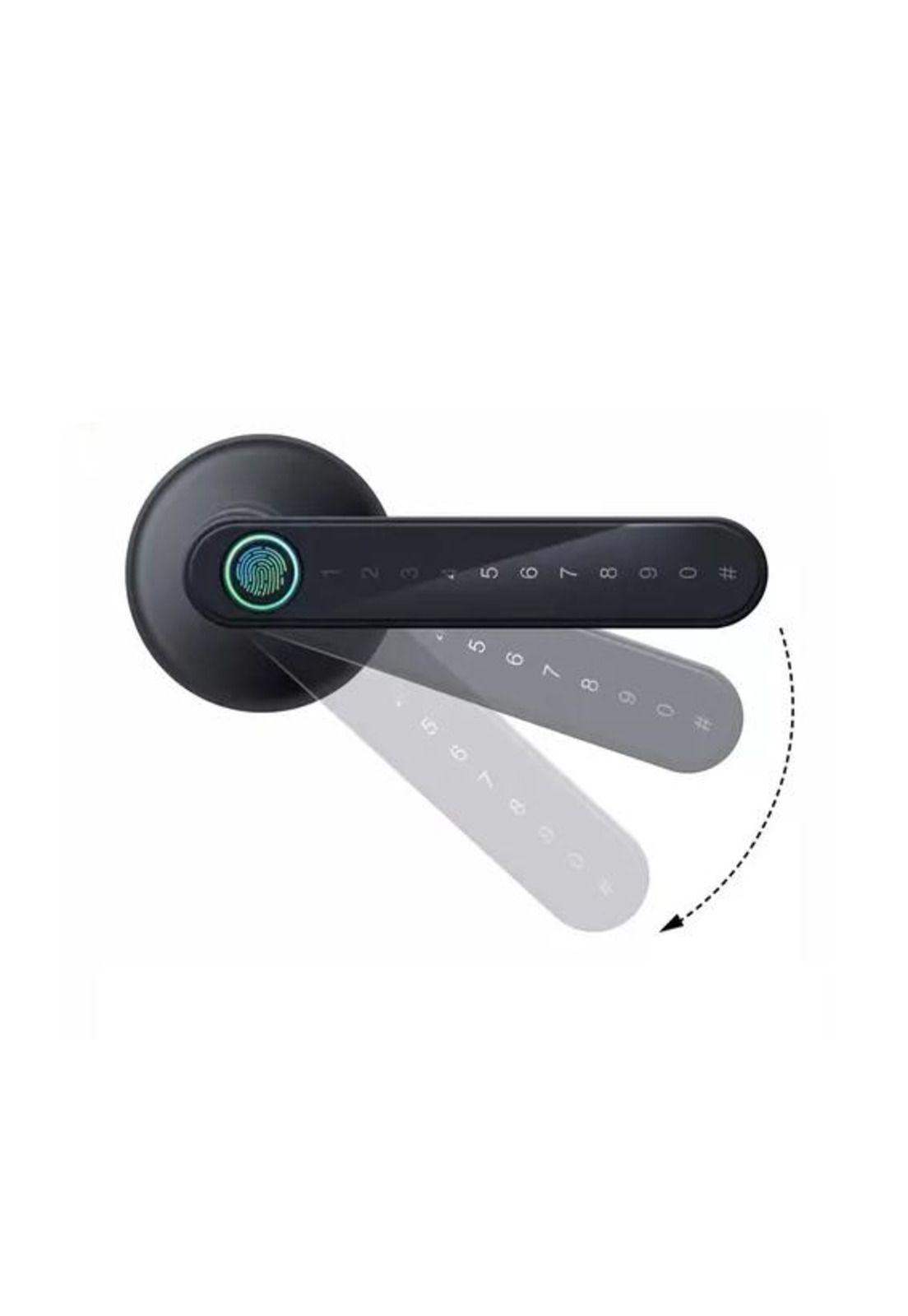 Cerradura Inteligente Bluetooth Huella Digital App Negra-6