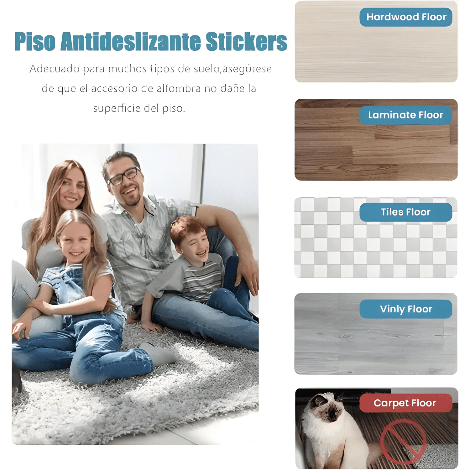 Almohadillas Para Fijar Alfombras Antideslizantes Pack X4 #3-2