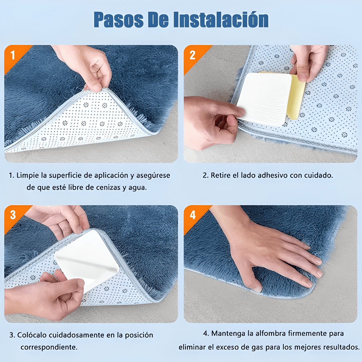 Almohadillas Para Fijar Alfombras Antideslizantes Pack X4 #3-4