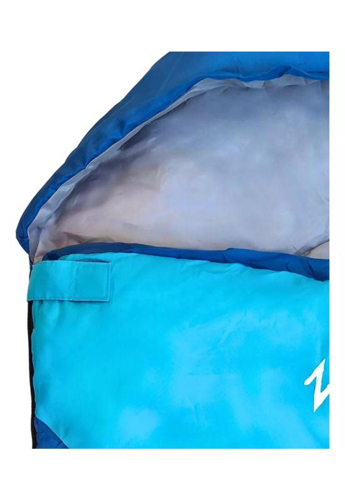 Saco de dormir ultra ligero verano Wild Travel +5º+25º 1200g azul-4