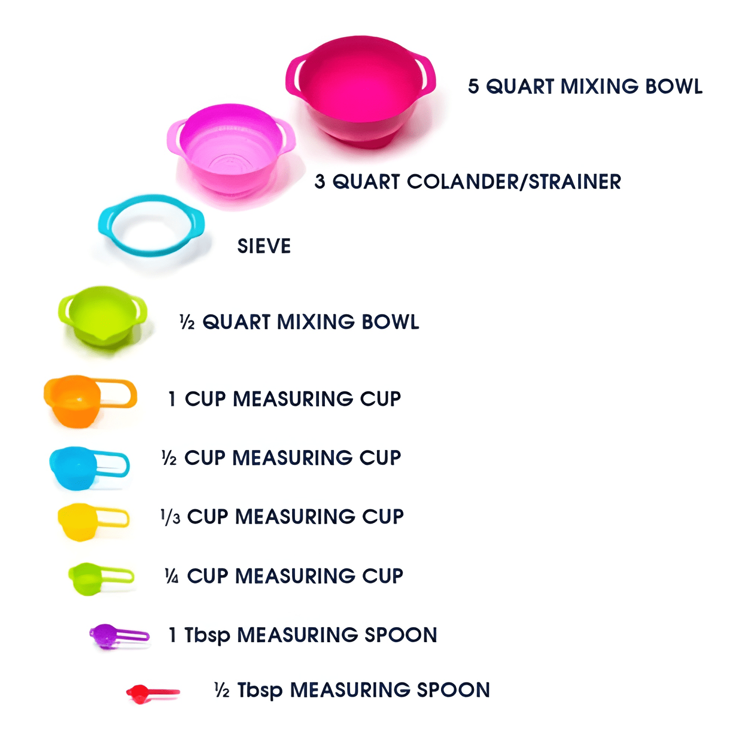 Set de bowl medidoras cernidor colador cocina-2
