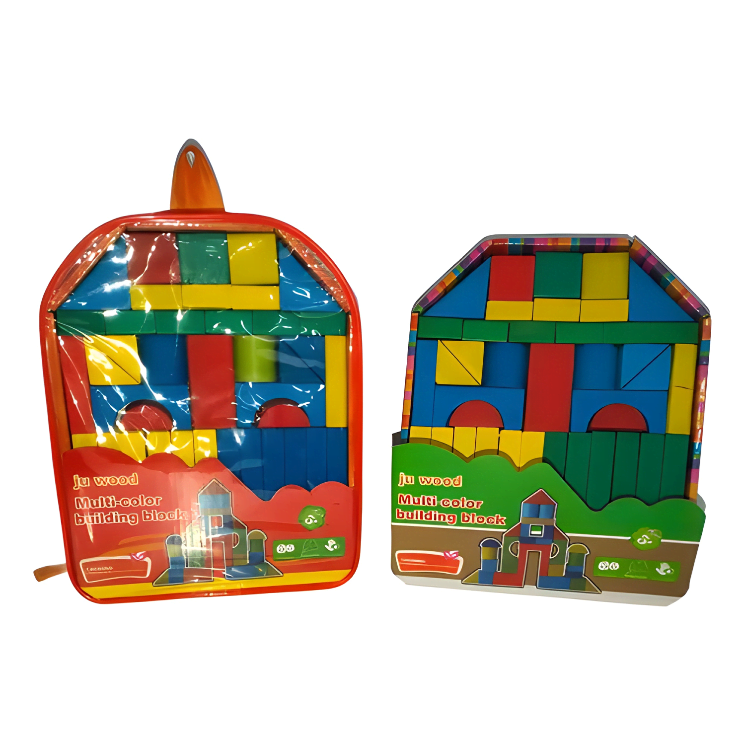 Mochila bloques de madera para niños juego didactico-2