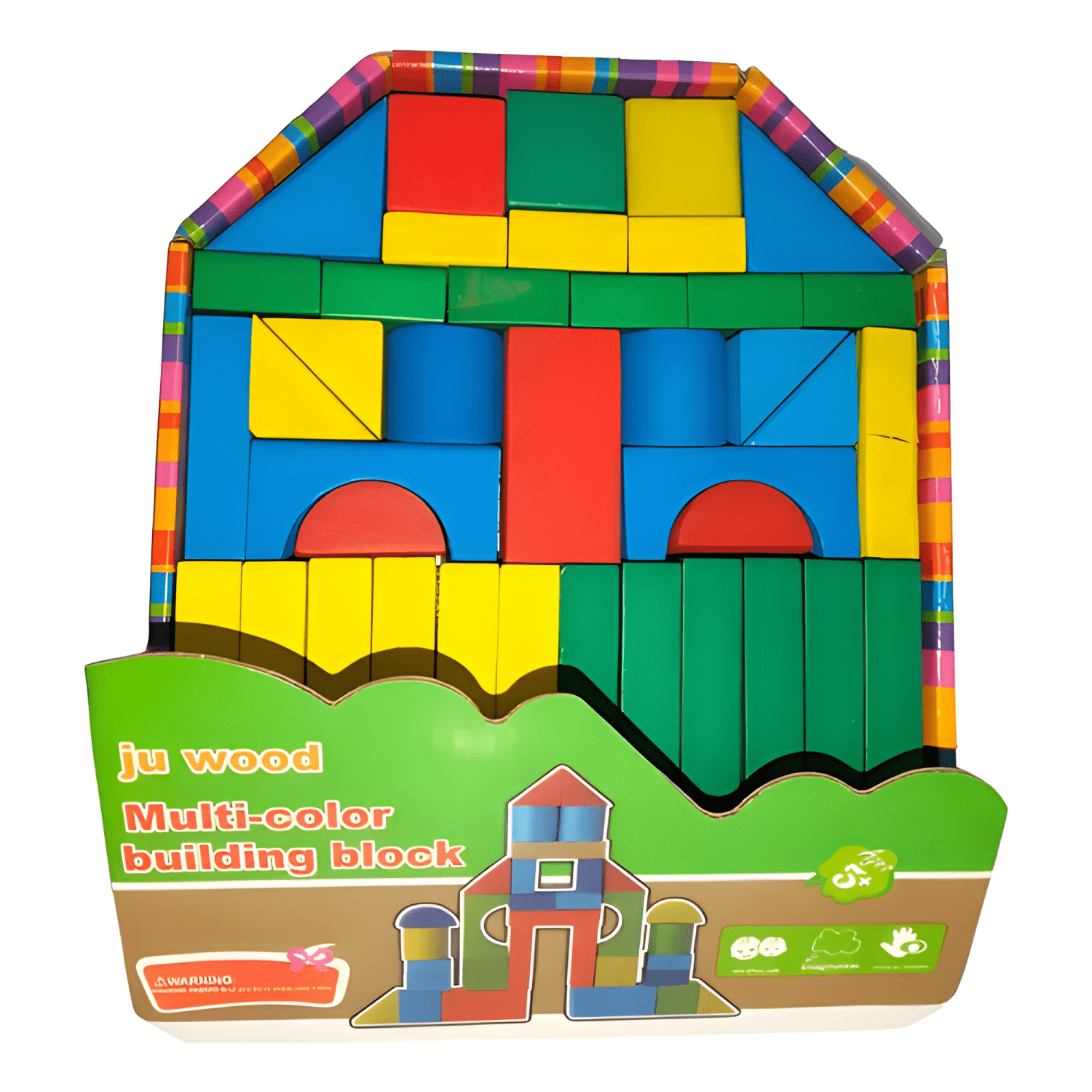 Mochila bloques de madera para niños juego didactico-3