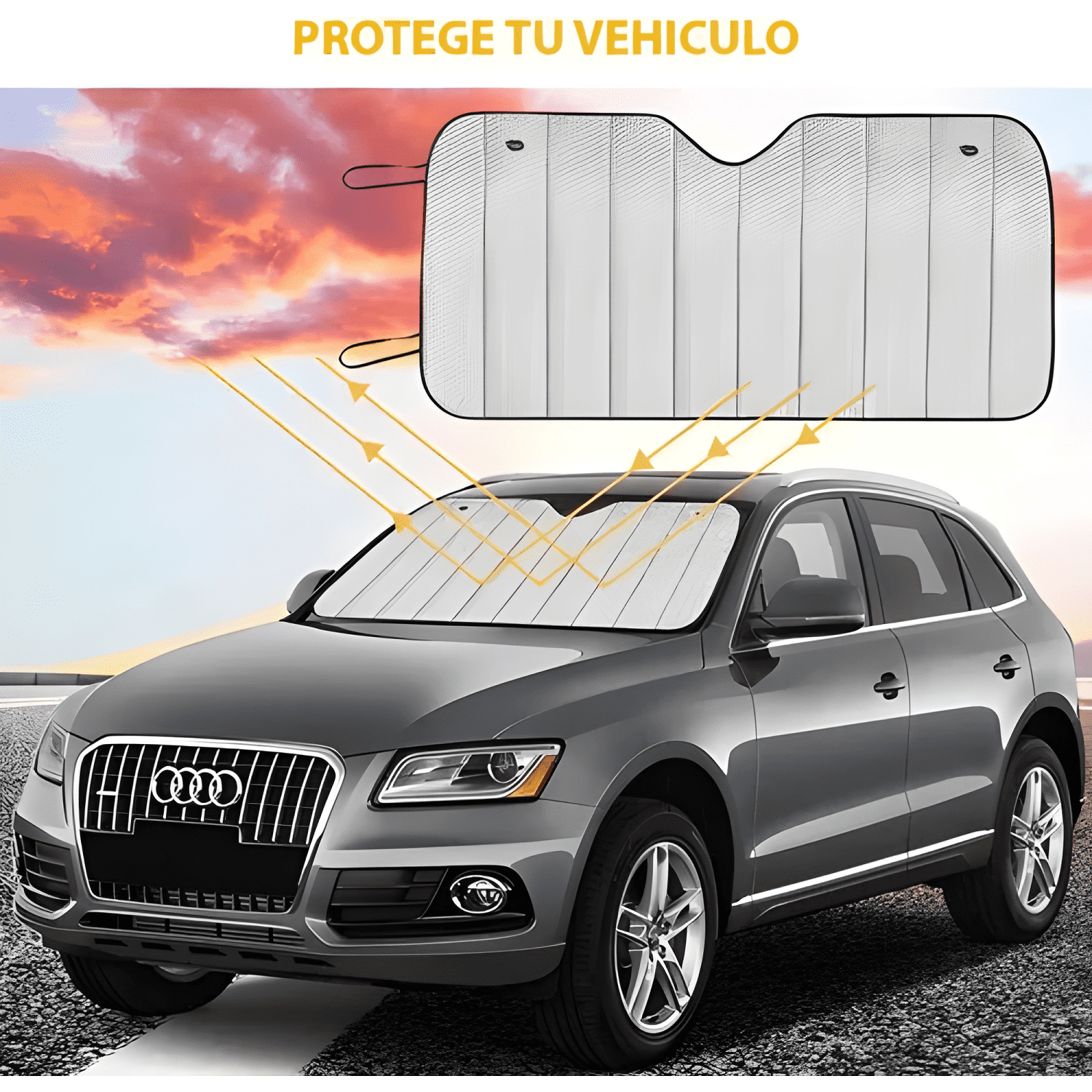 Parasol Tapasol de Auto Camión Parabrisa Metalizado Plus-1