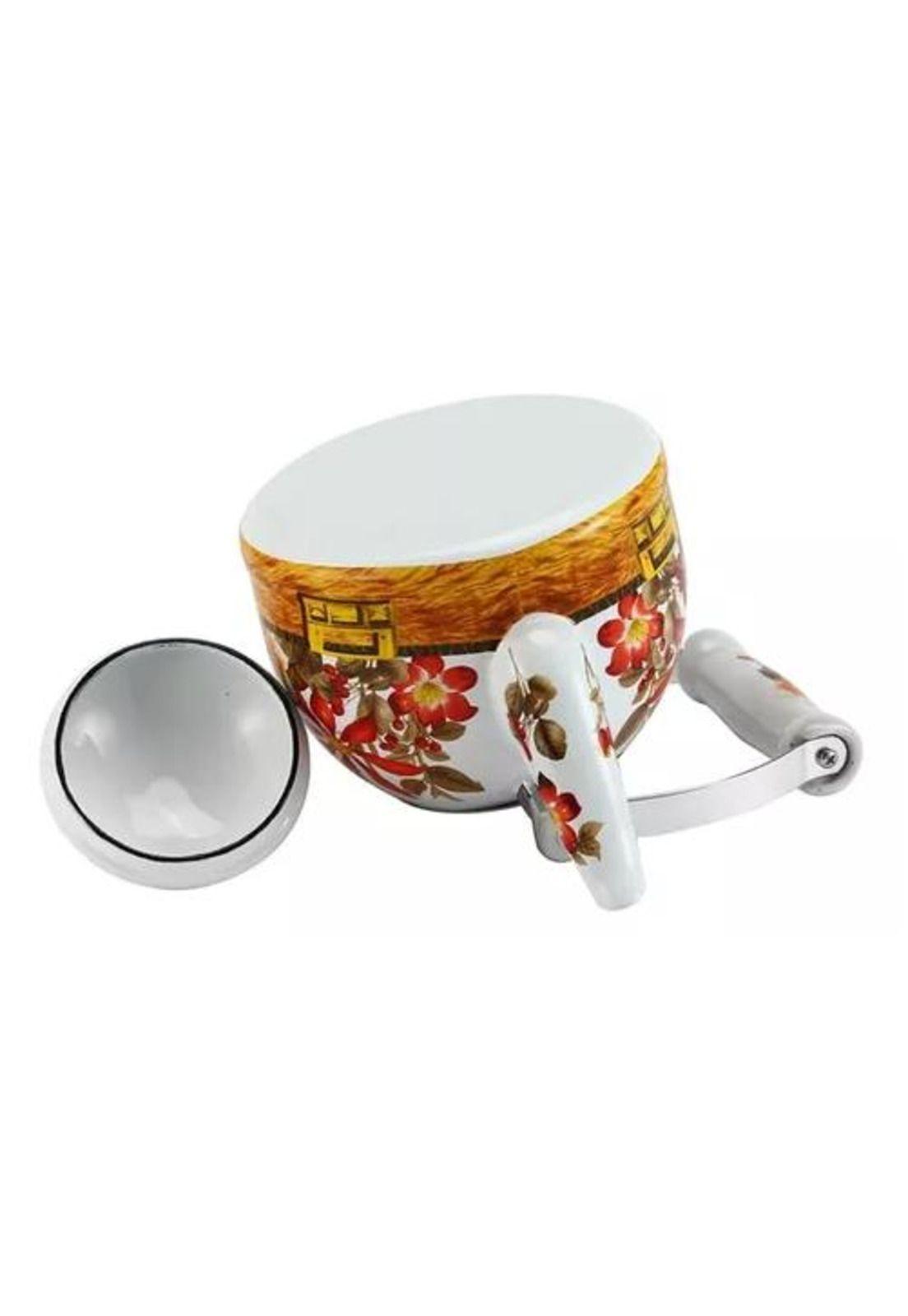 Tetera de 2 Litros - Enlozada, Esmaltada, Diseño Flores-4