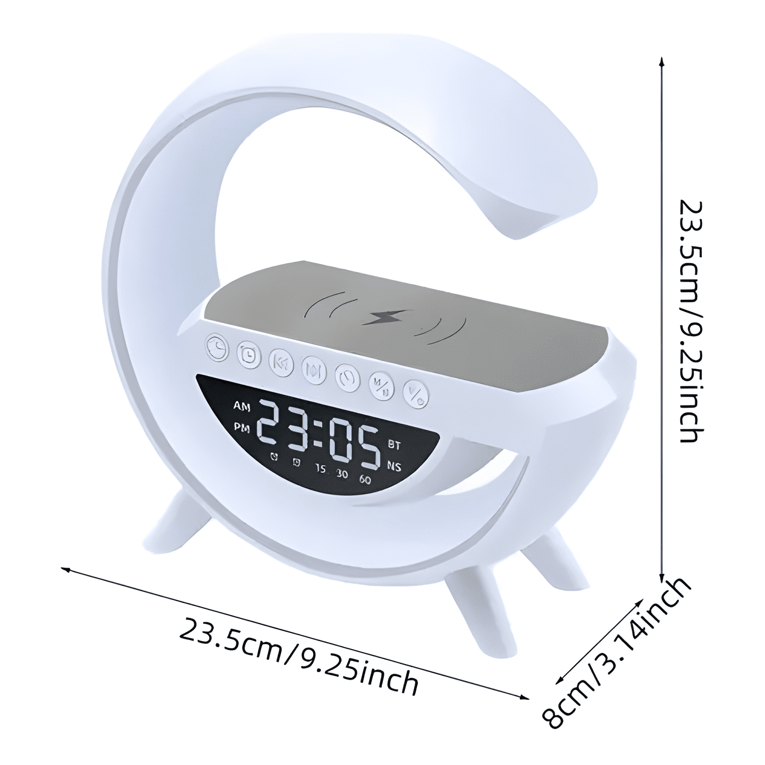 Lampara reloj parlante inteligente bluetooth cargador r #2-2