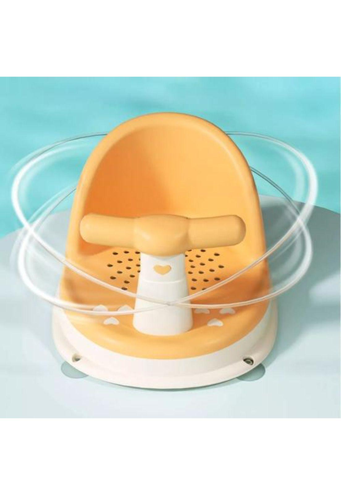 Silla de ducha para bebé, color amarillo-3
