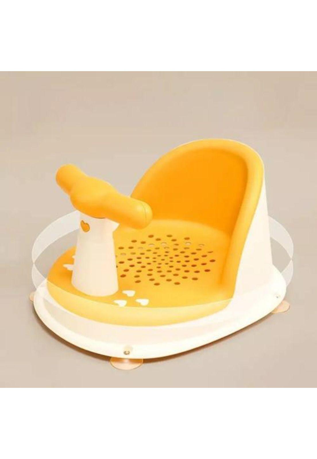 Silla de ducha para bebé, color amarillo-4