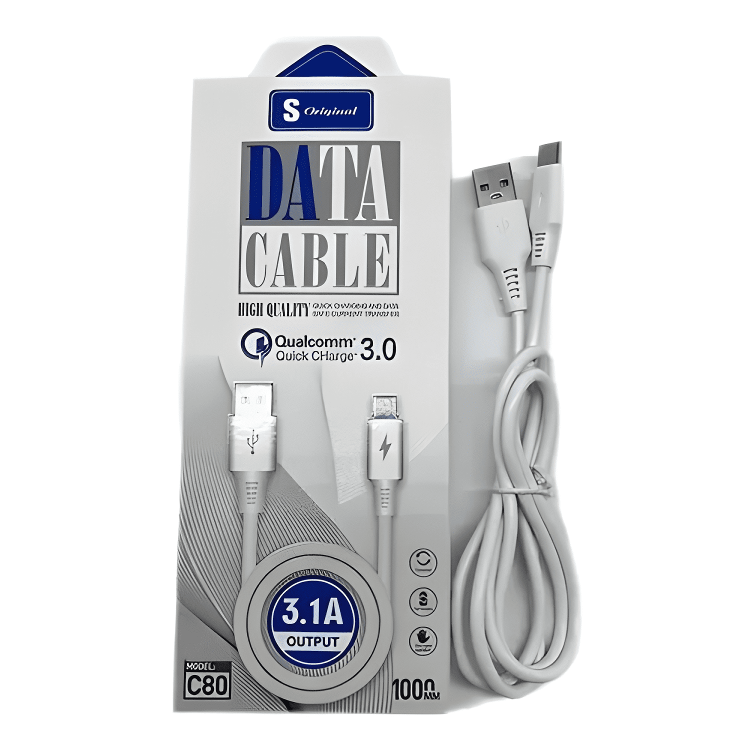 Cable USB 3.0 tipo c carga rápida 1m-2
