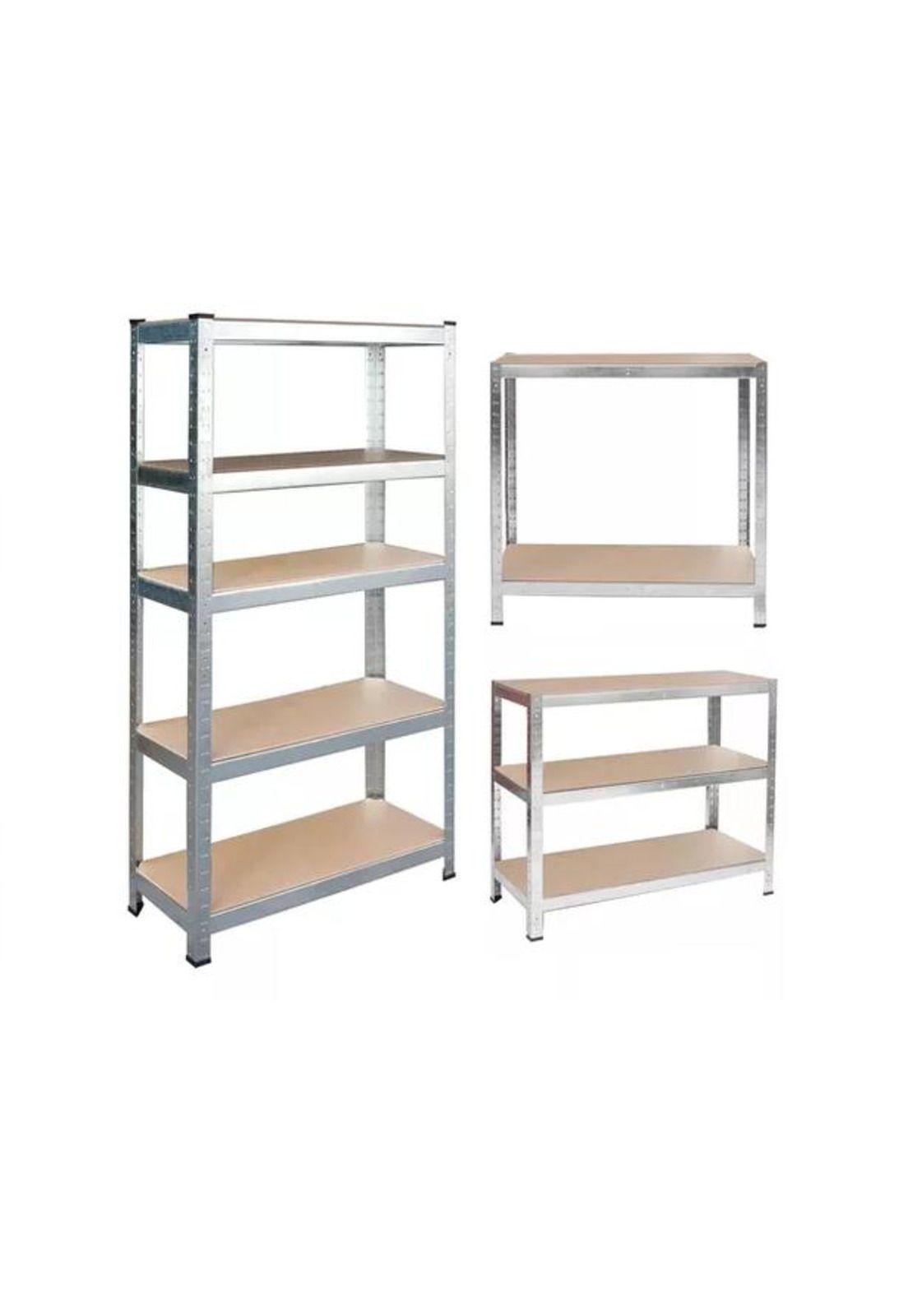 Pack 2 Repisas Industriales Estante Galvanizado Armable 180cm-2