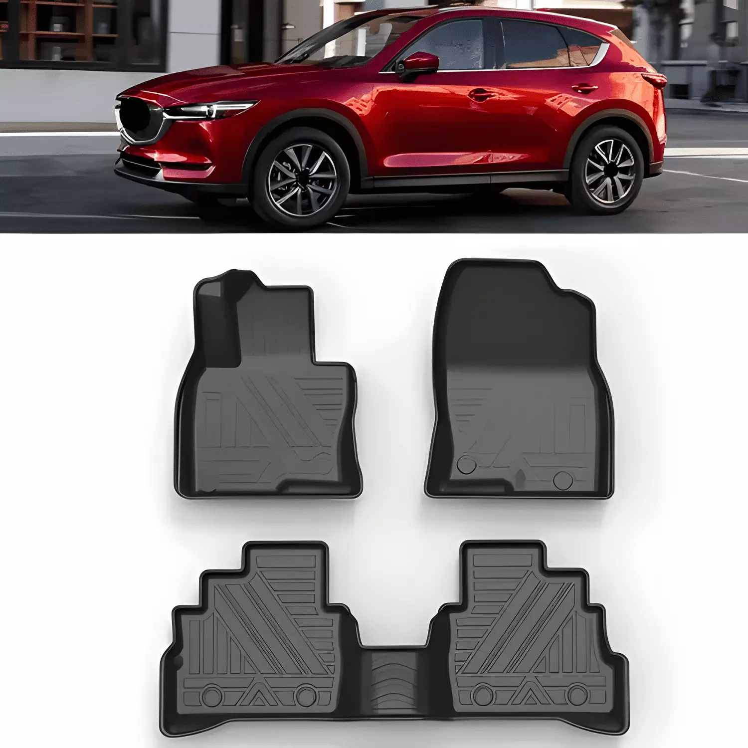 4 Piezas Cubre Pisos Calce Perfecto Para Mazda Cx5 Negr #233-2