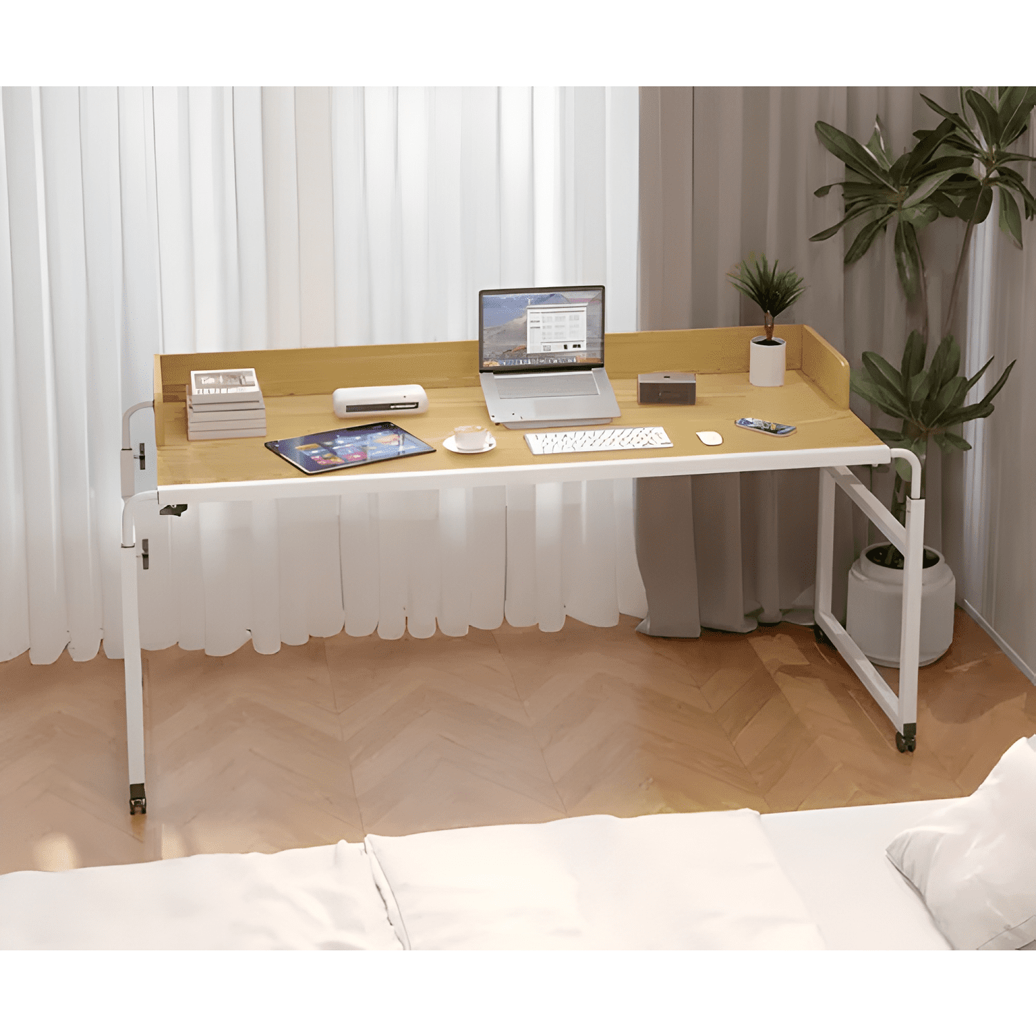 Escritorio homeoffice sobre cama multifuncional ajustable-2