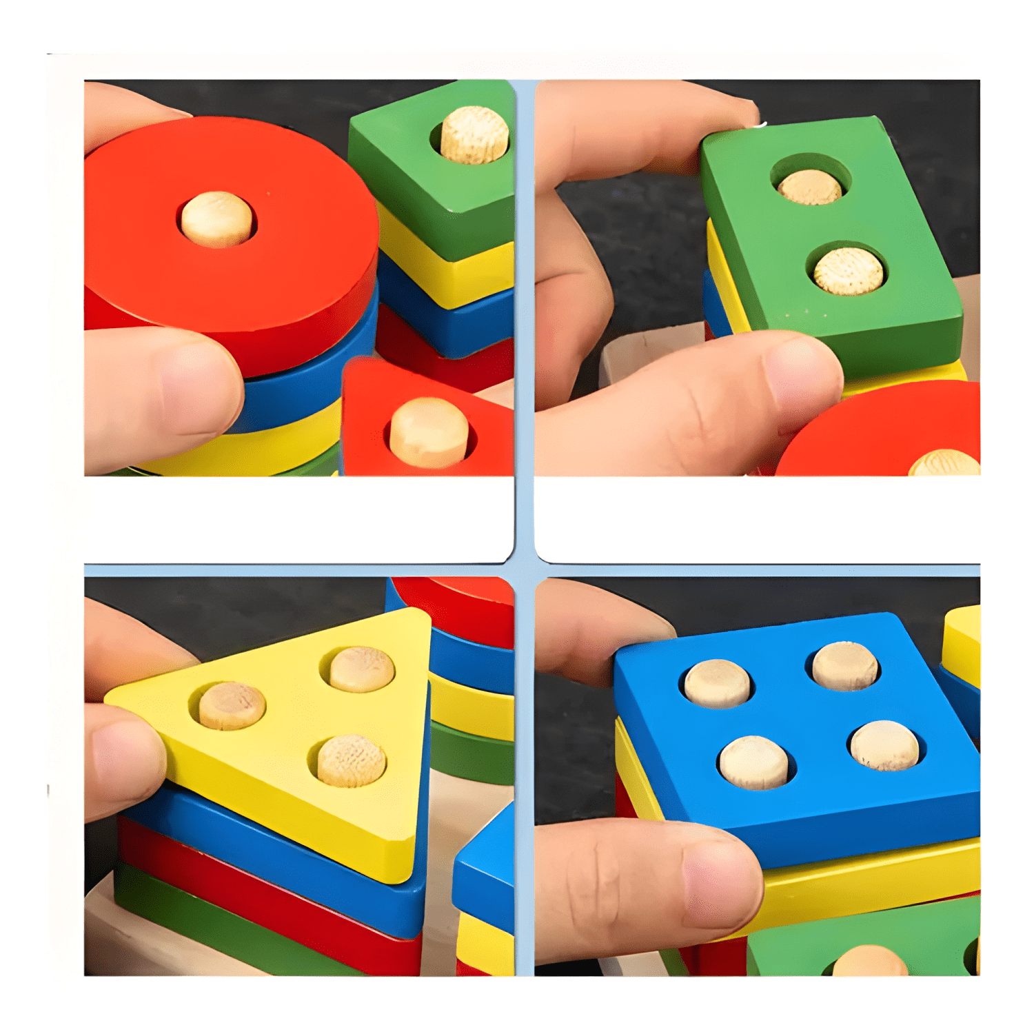 Juguetes aprendizaje de madera didáctico niños bebés #14-3
