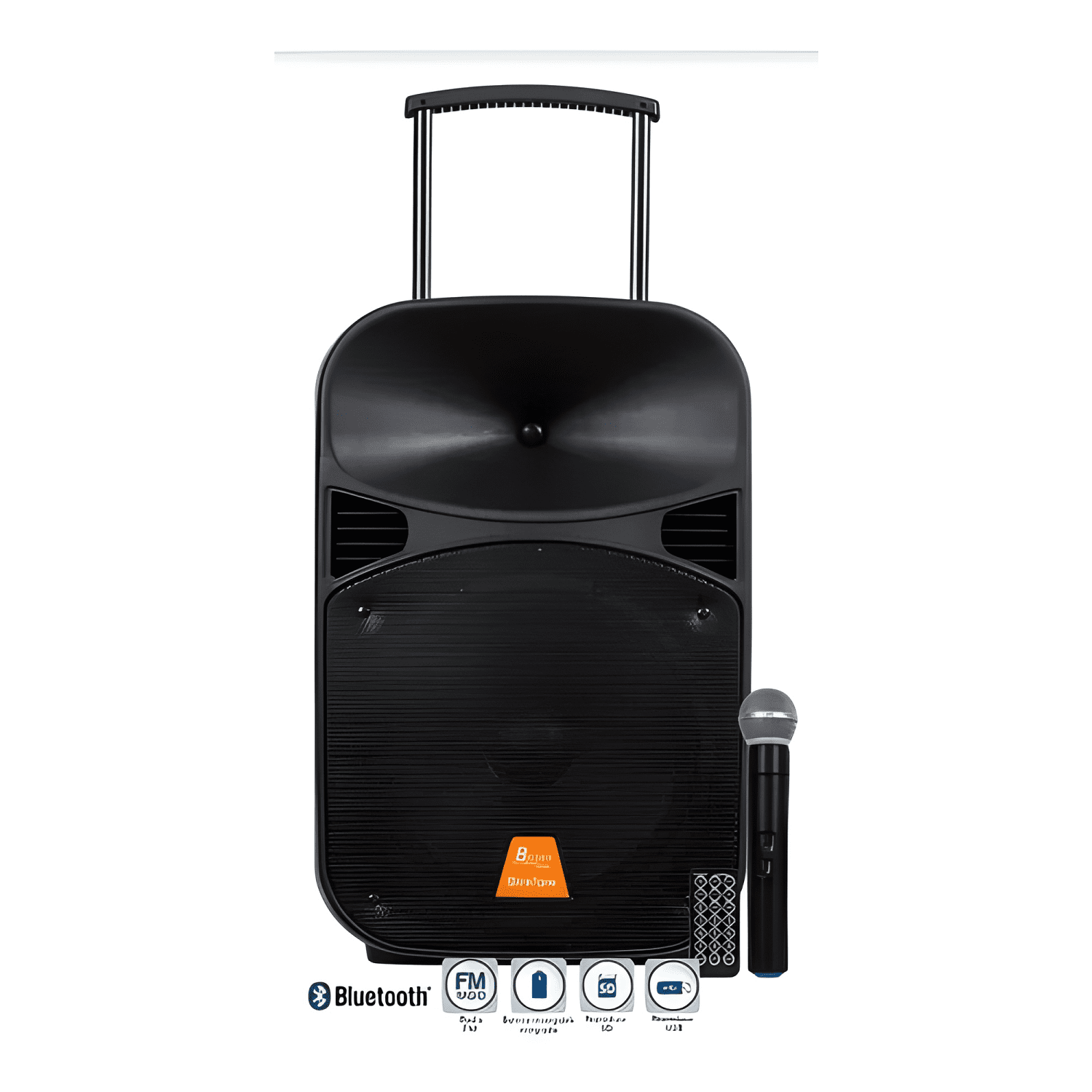 Parlante max12mbu 12'' 120w inalámbrico batería micrófono #1-2