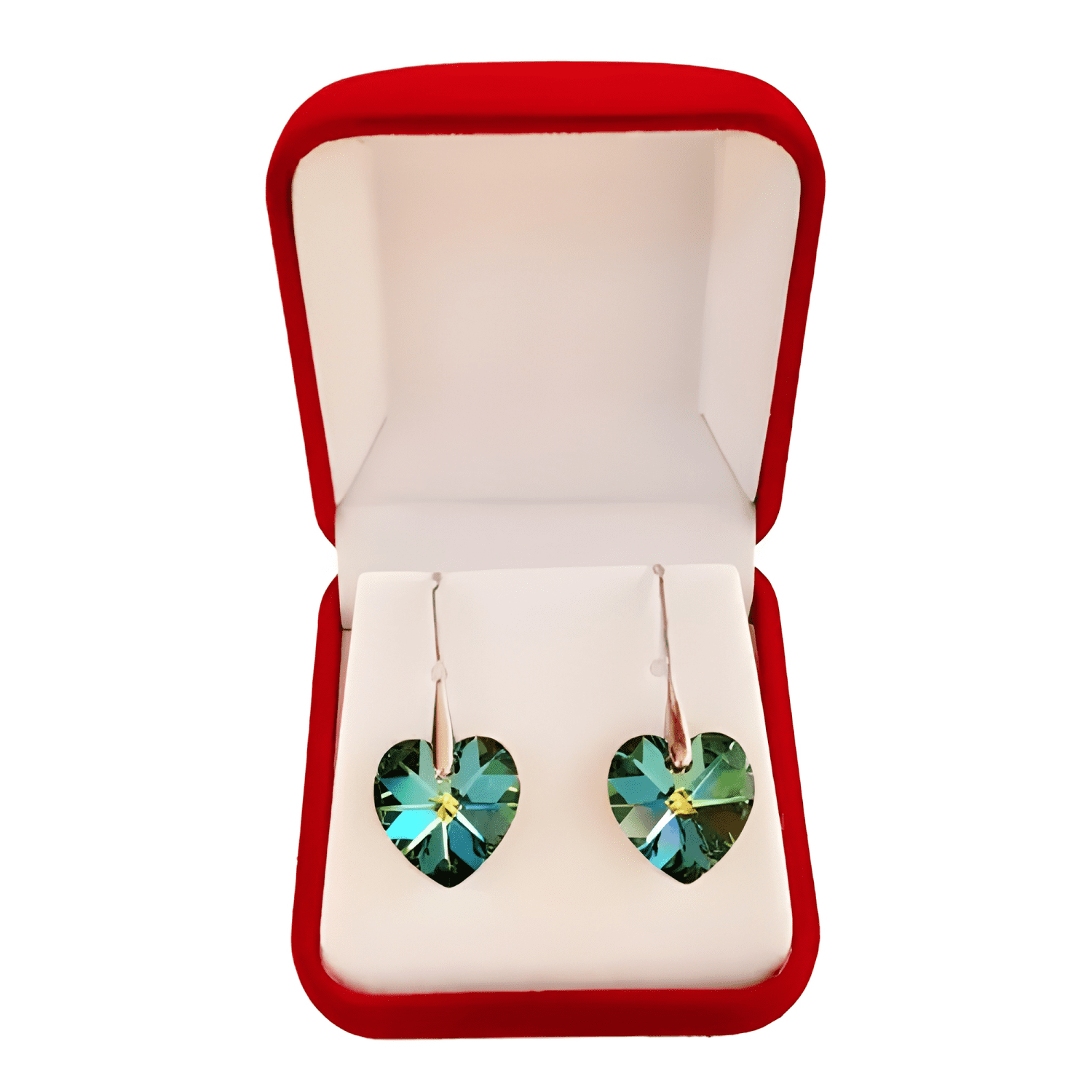 Aro Mujer Plata 925 Cristal Swarovski Apegado Emerald #7-3