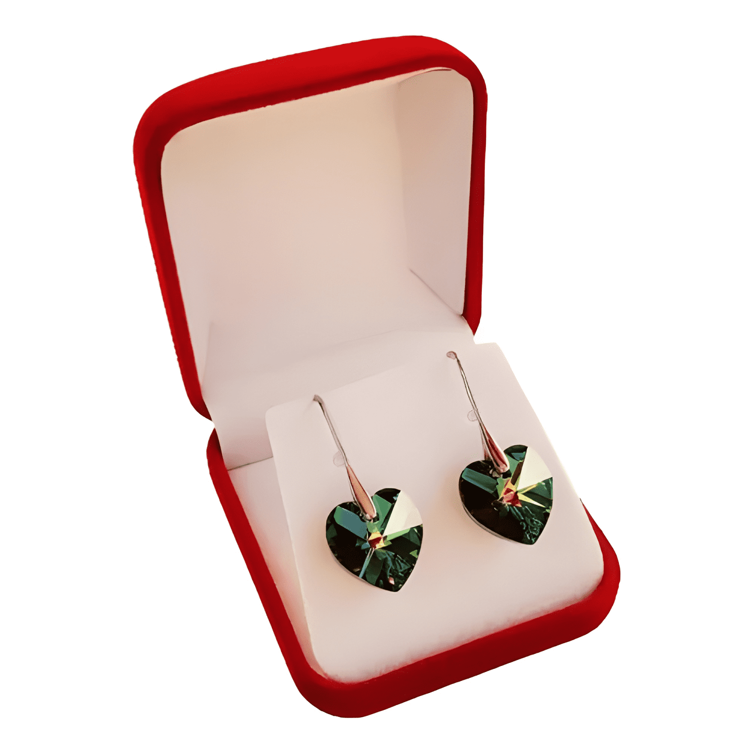 Aro Mujer Plata 925 Cristal Swarovski Apegado Emerald #7-4