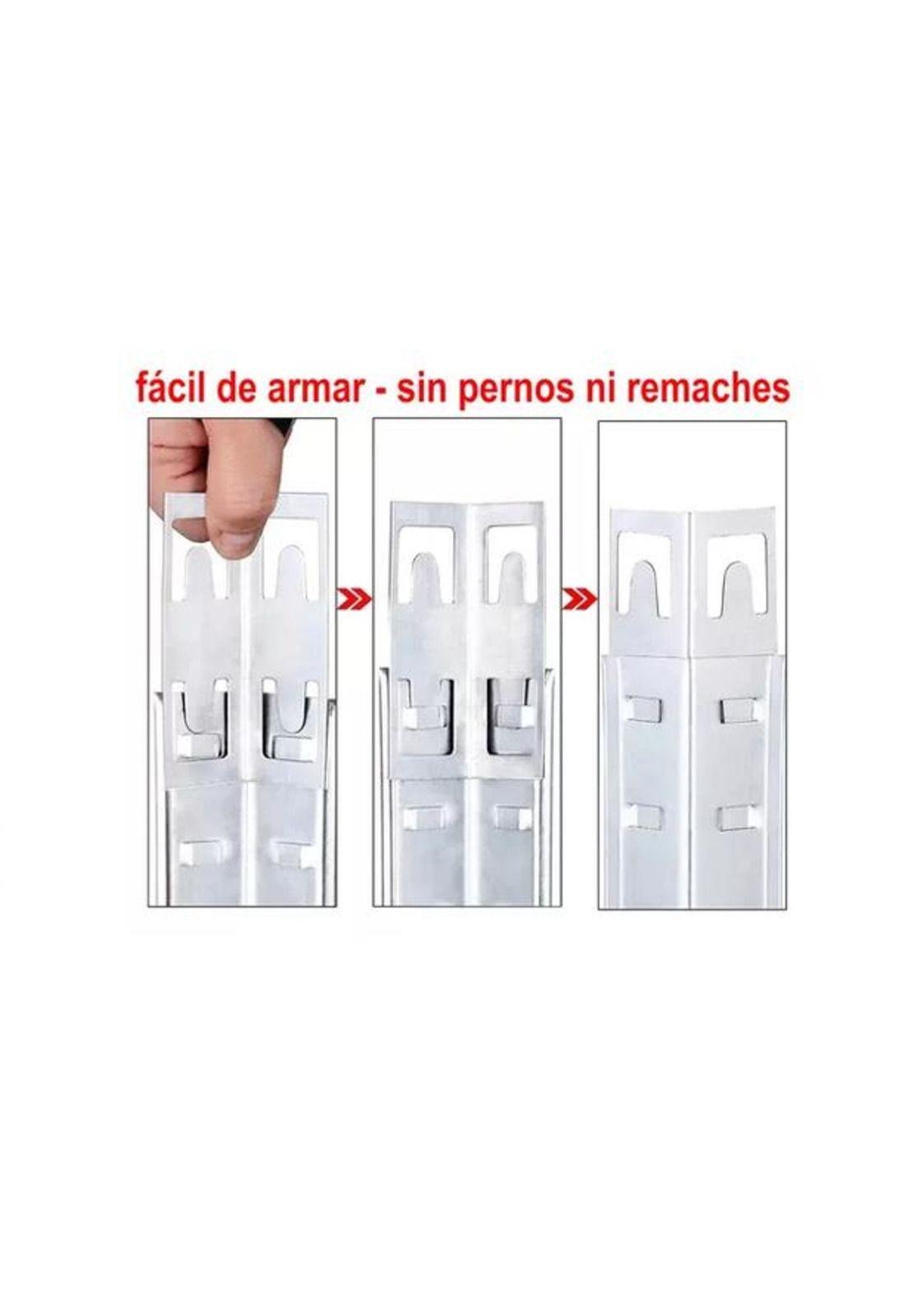 Estante Acero Galvanizado y MDF 180x90x40cm Max 875kg-3