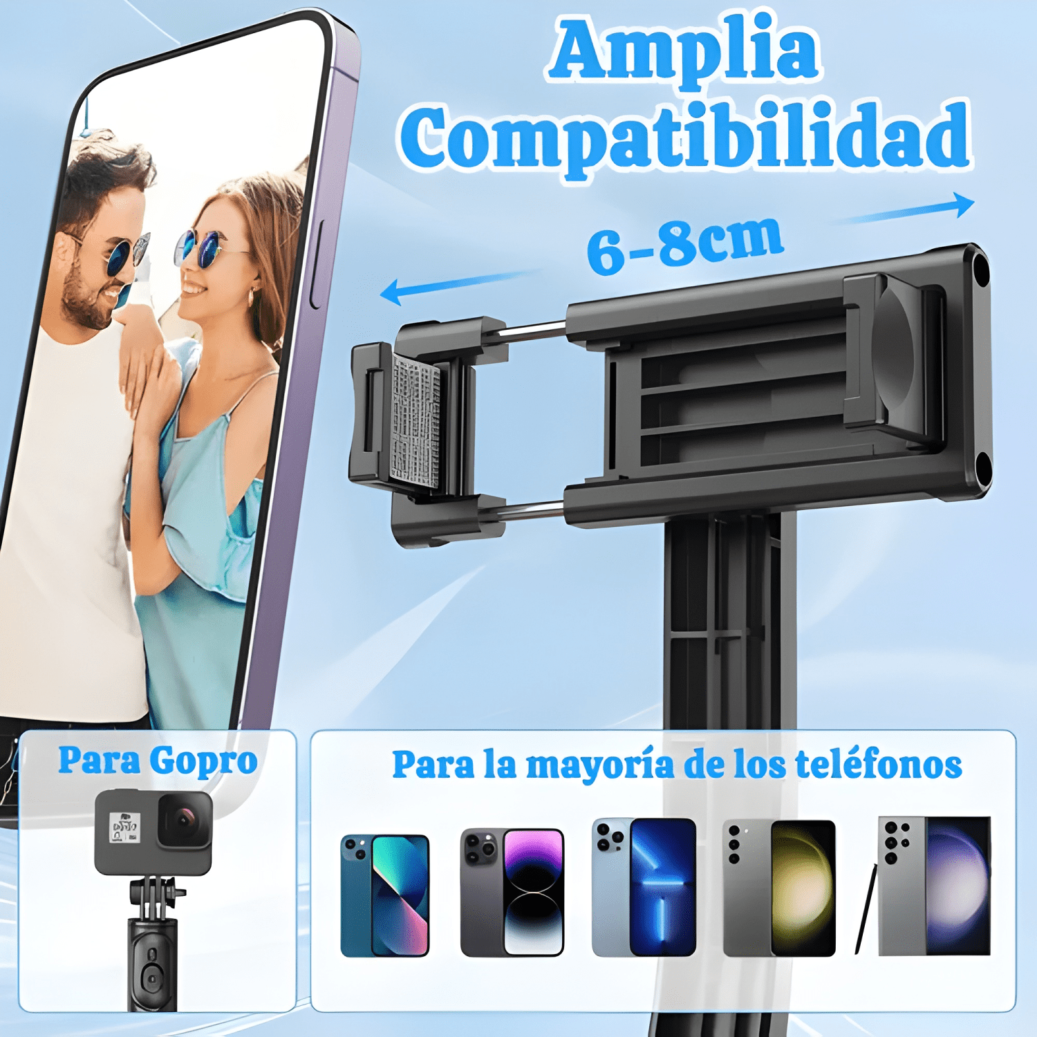 Palo Selfie Para Móvil Con Luz Trípode Bluetooth #25-2
