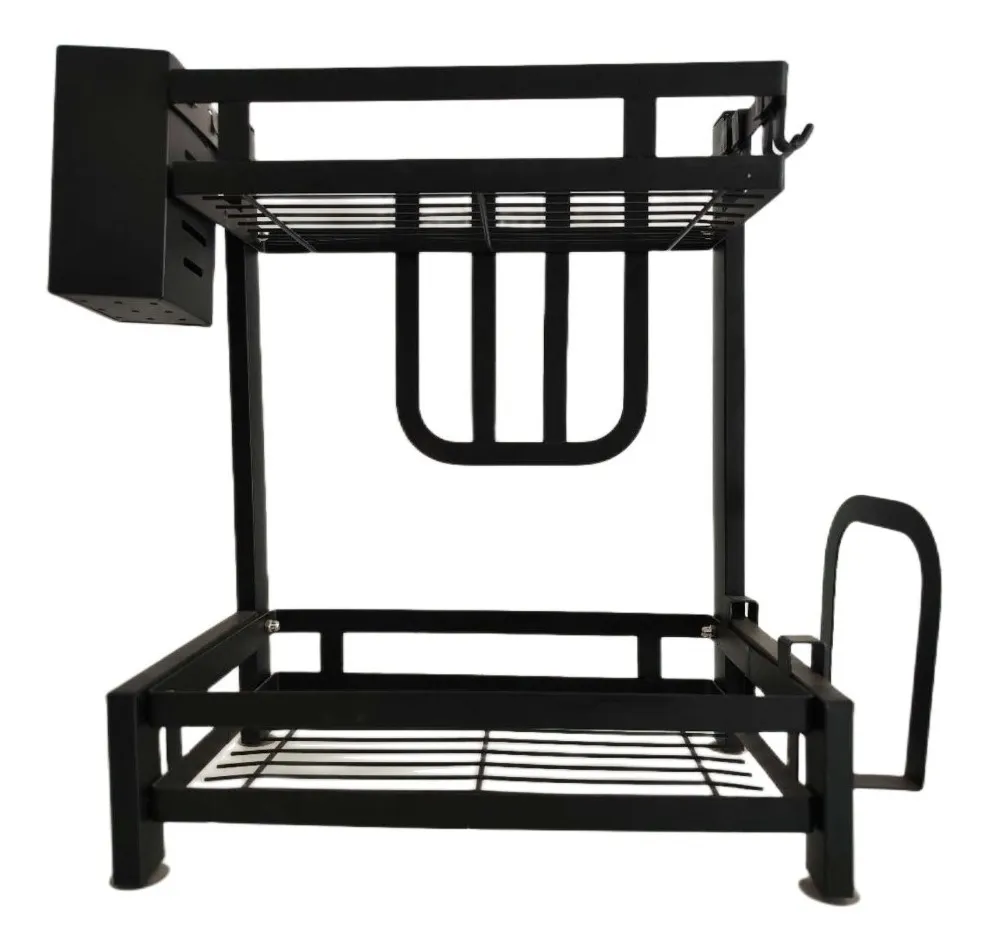 Estante metálico cocina platos 2 niveles-0