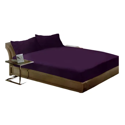 Sabana polar 2 plazas diseño liso color morado-0