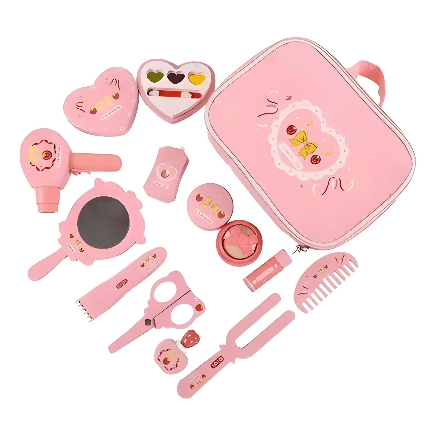 Set de maquillaje juguete de madera didáctico para niñas-1